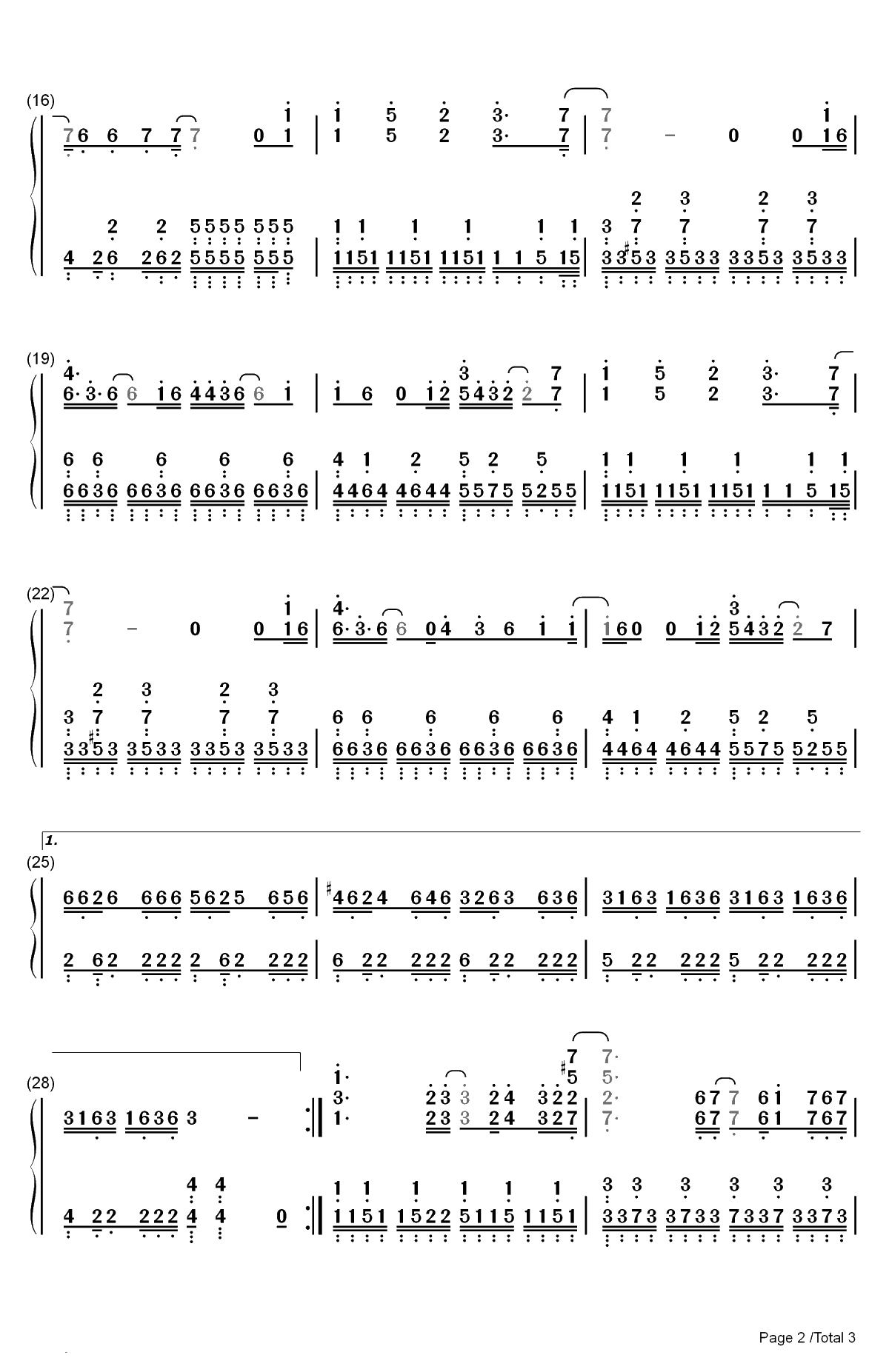 To Me-欧阳娜娜双手简谱预览2