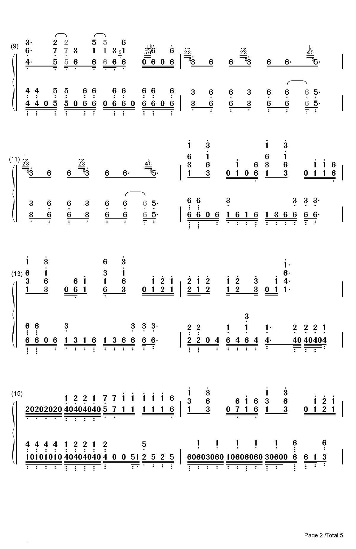Touch Off-约定的梦幻岛OP双手简谱预览2