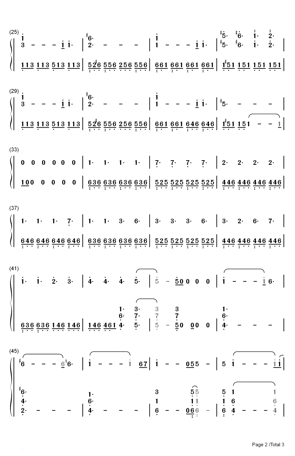 巨鹿-华晨宇双手简谱预览2