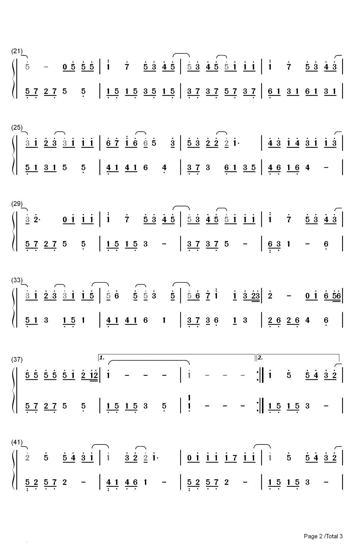 牛奶面包-亲爱的热爱的片尾曲-杨紫俏皮演绎少女心双手简谱预览2