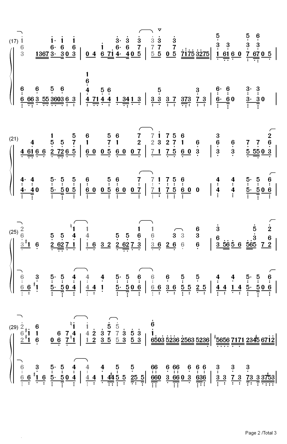 TEMPEST-重来吧魔王大人OP双手简谱预览2