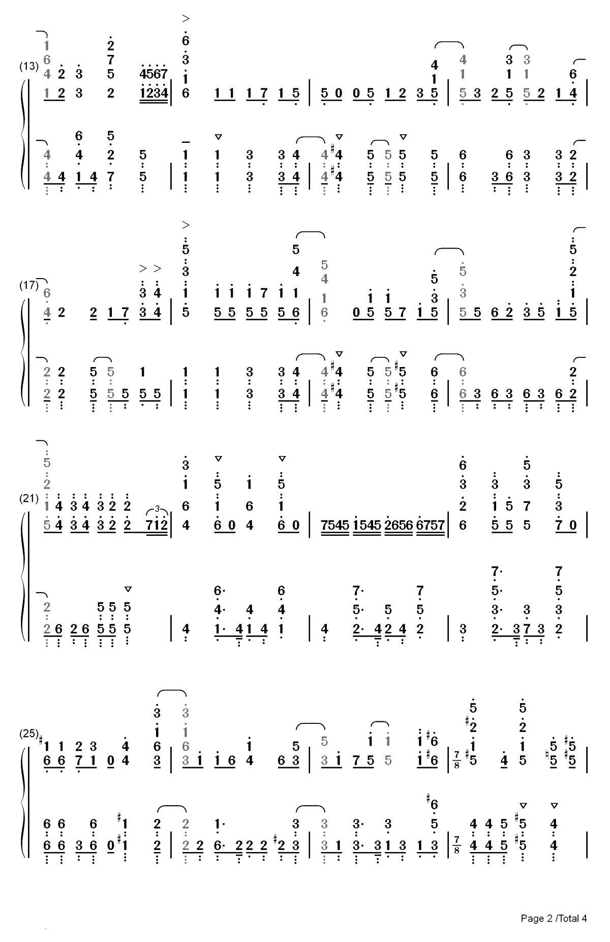 1st Love Story-线上游戏的老婆不可能是女生OP双手简谱预览2