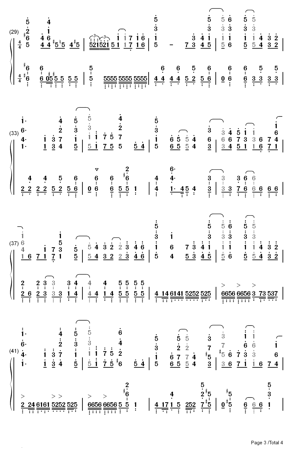 1st Love Story-线上游戏的老婆不可能是女生OP双手简谱预览3