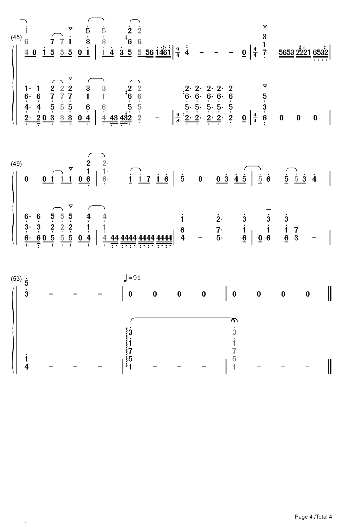 1st Love Story-线上游戏的老婆不可能是女生OP双手简谱预览4