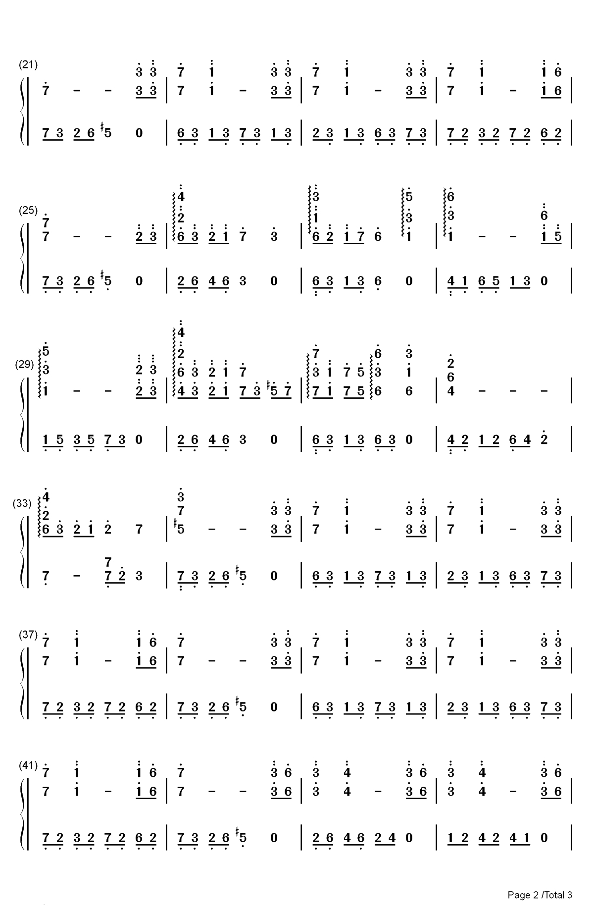 Princess Of The Moon-月光仙子双手简谱预览2