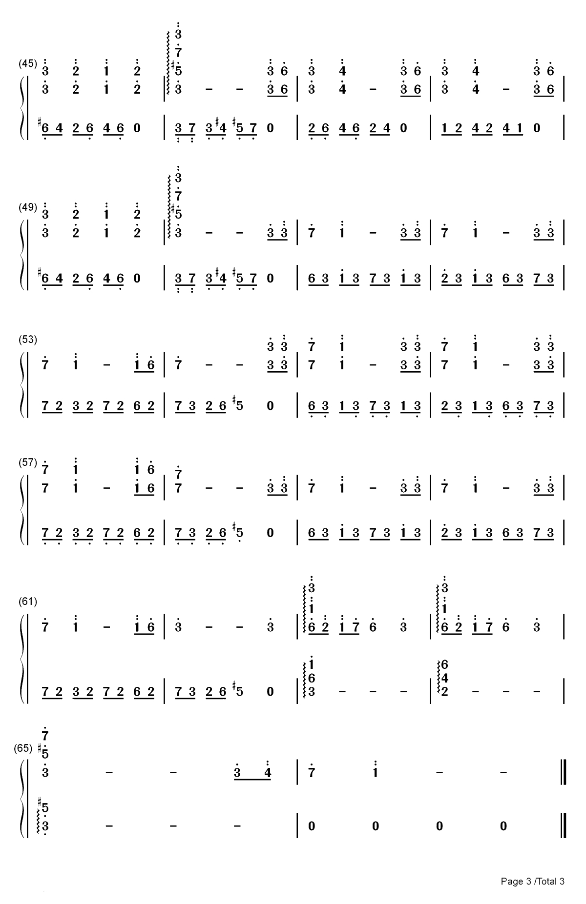 Princess Of The Moon-月光仙子双手简谱预览3