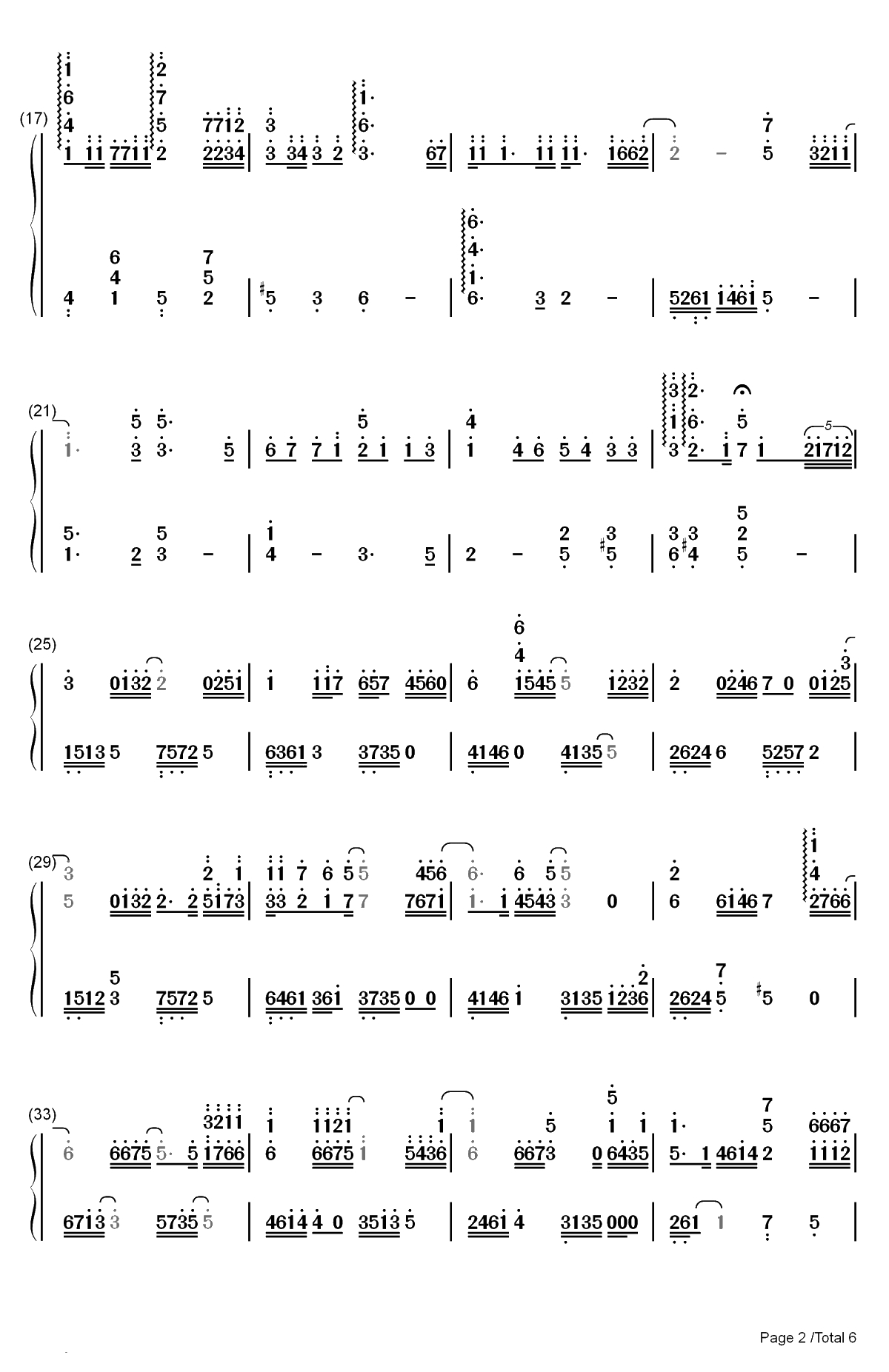 Once in a While Talk of The Old Days-红猪OST双手简谱预览2