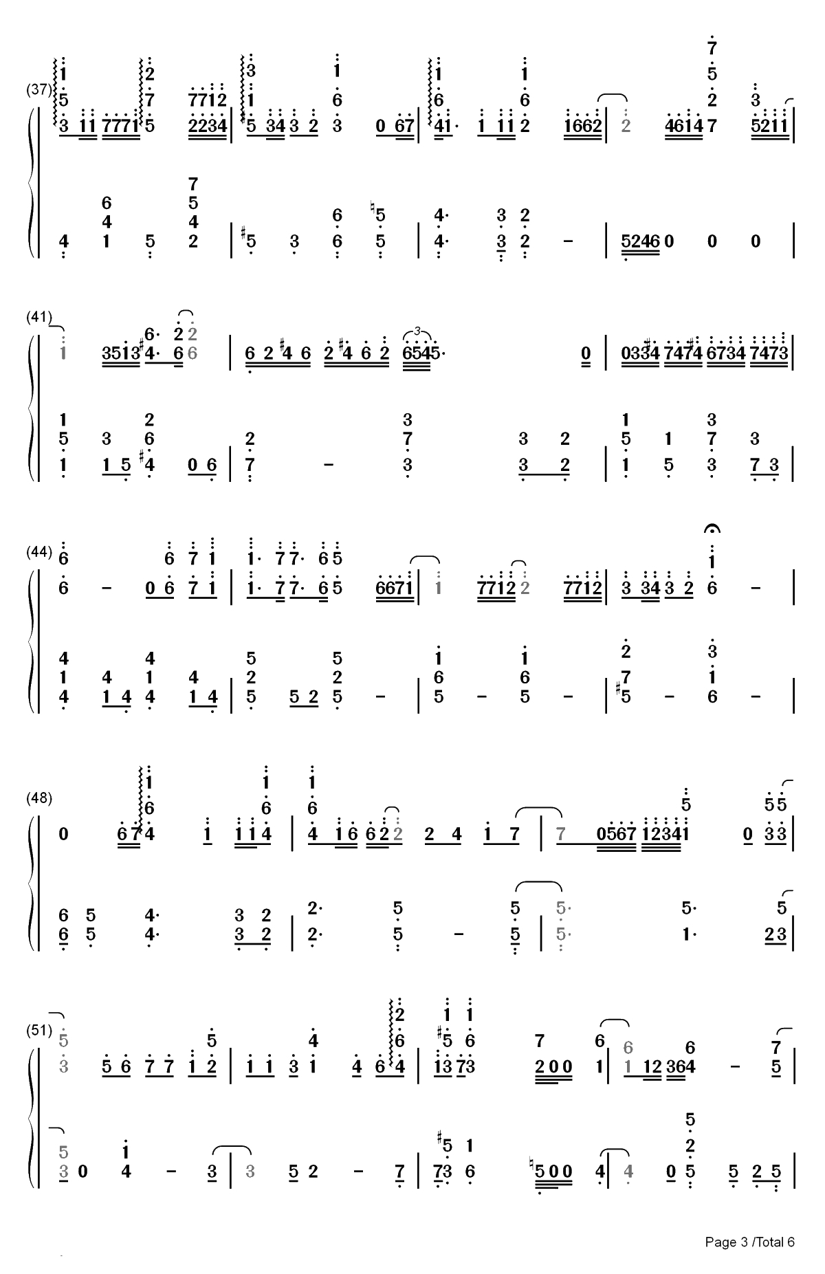 Once in a While Talk of The Old Days-红猪OST双手简谱预览3