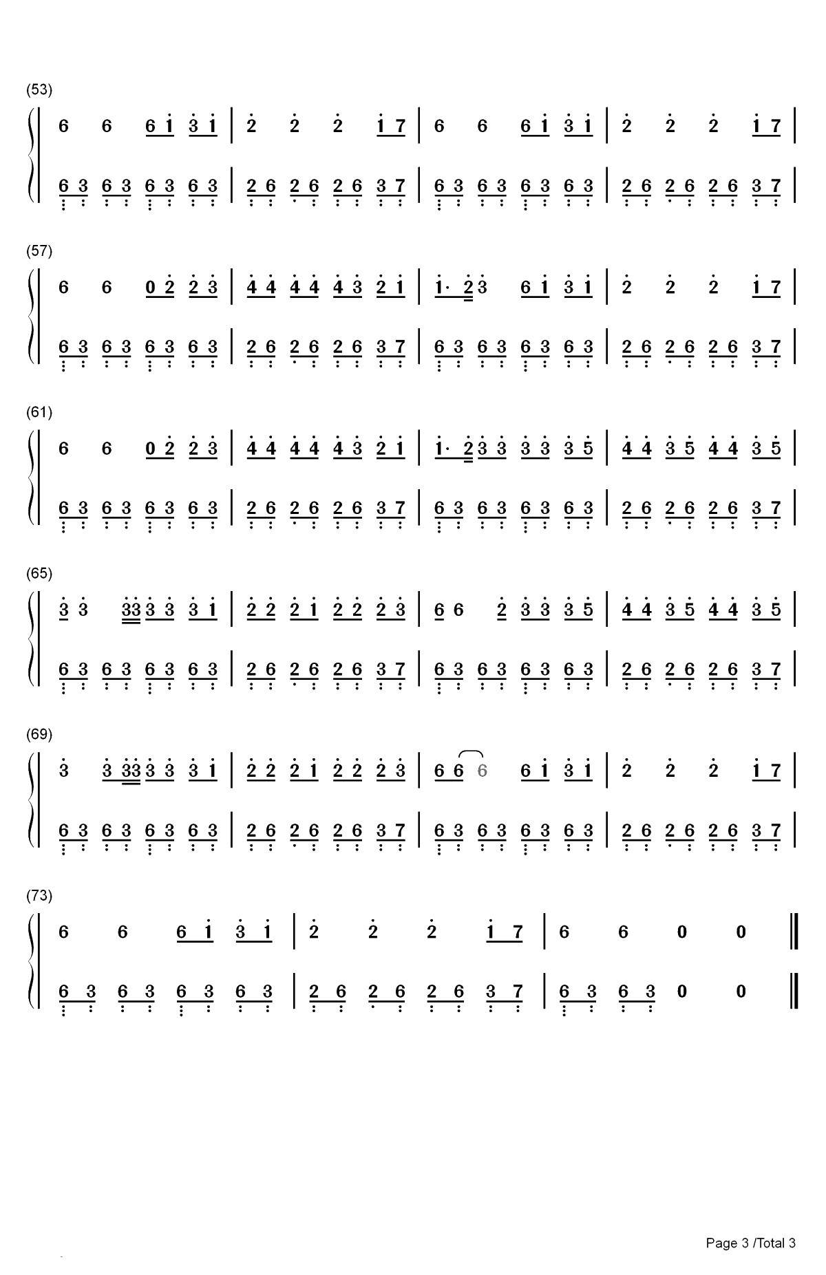 Loco Contigo-Crazy for You双手简谱预览3