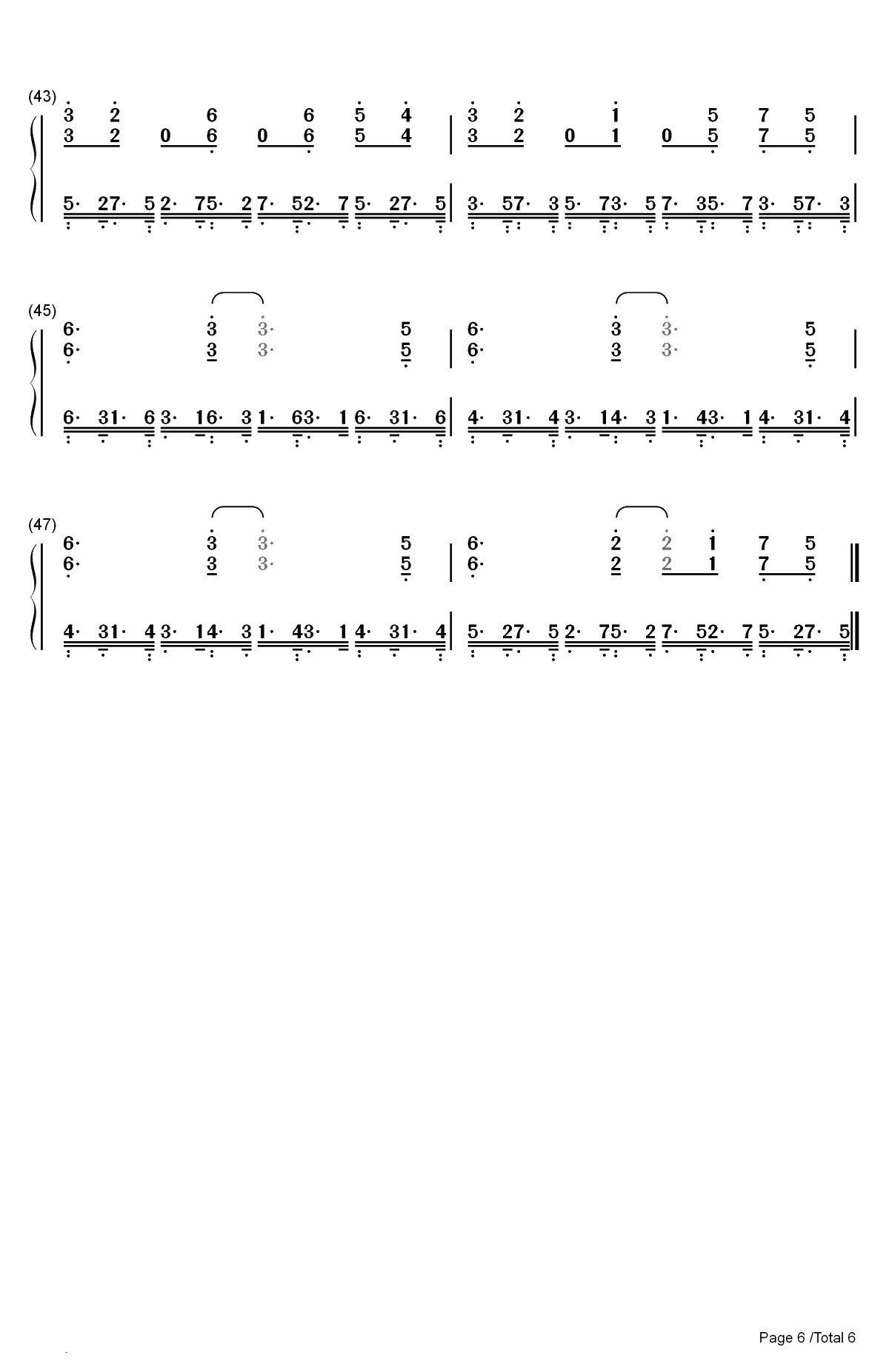Illusion-幻想-滚动的天空双手简谱预览6