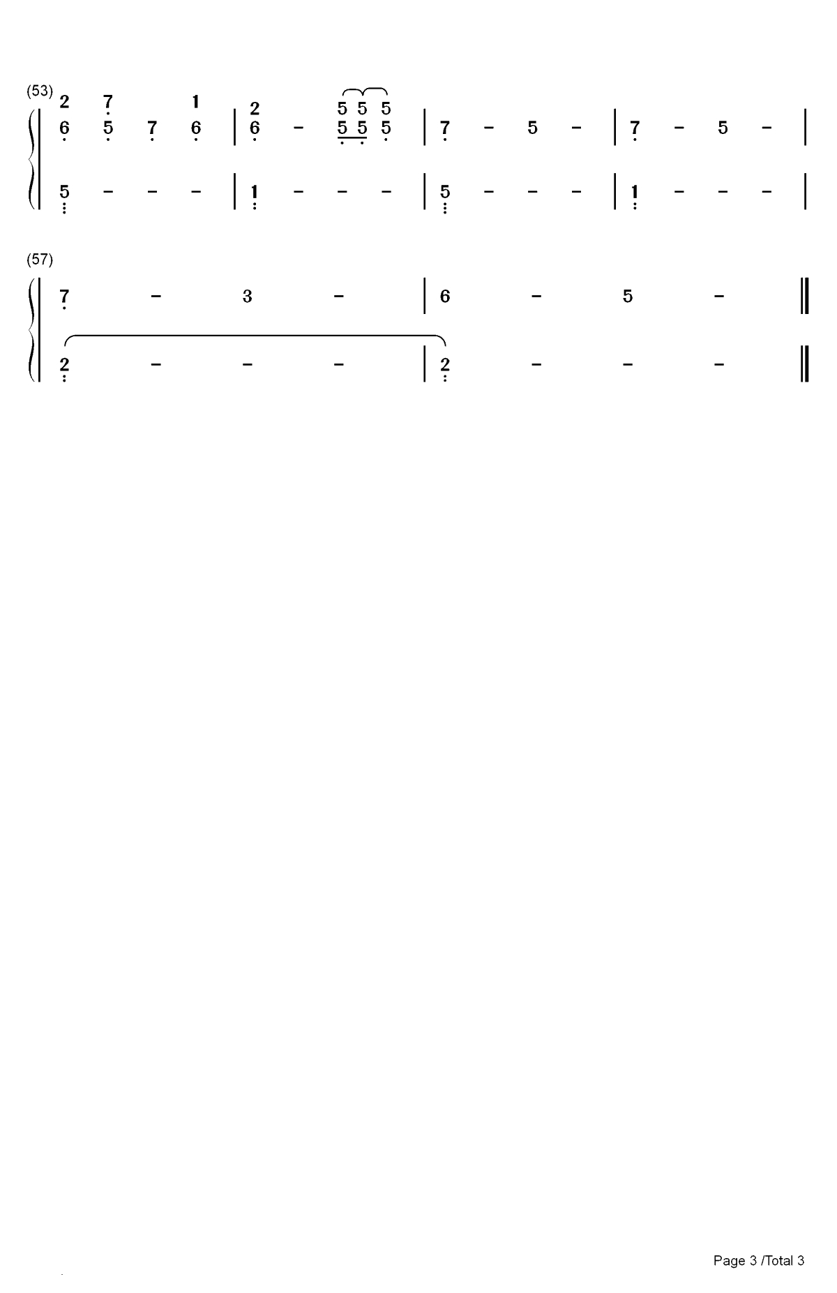 Attention-Joji双手简谱预览3