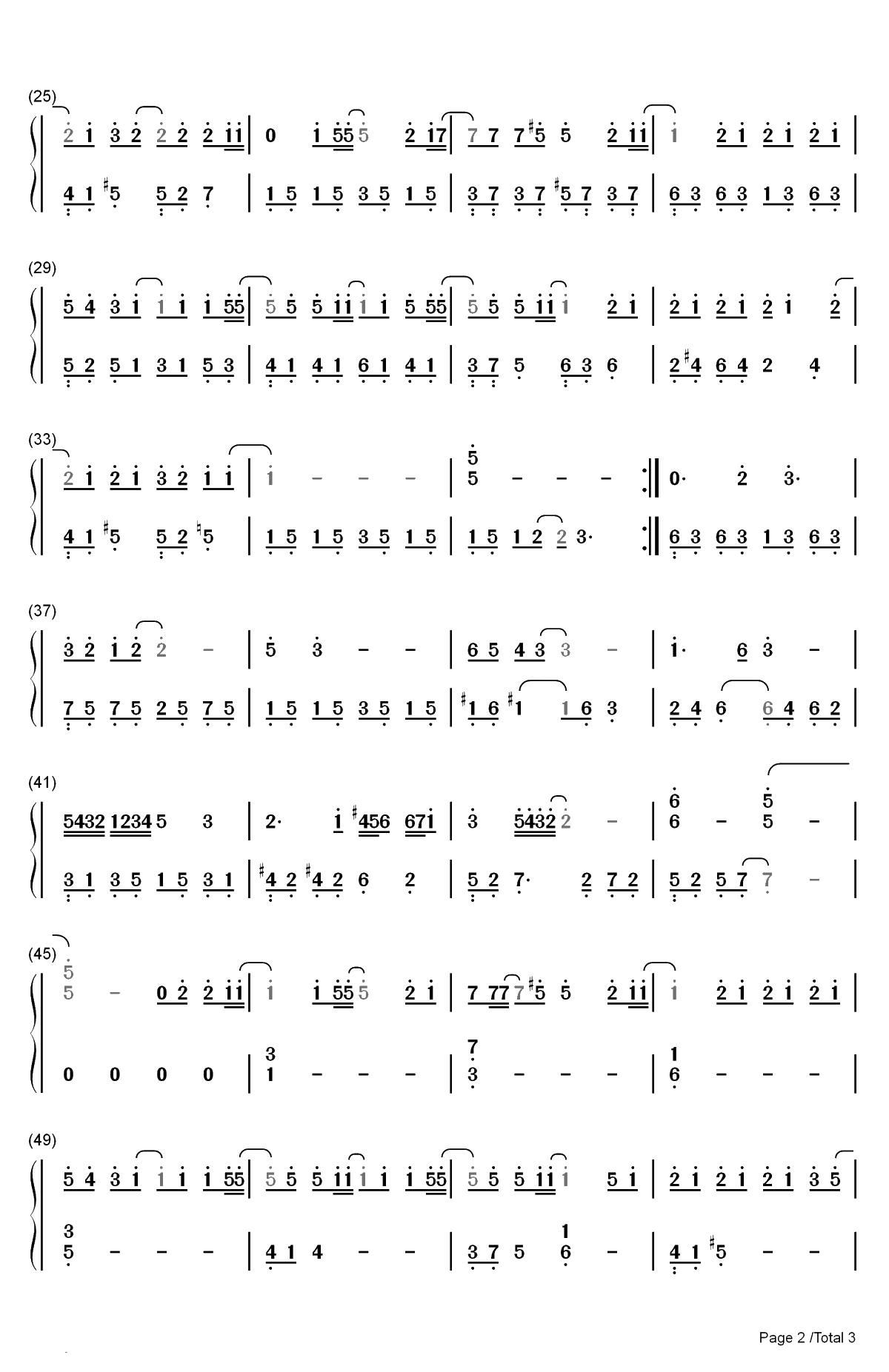 无名之辈-亲爱的热爱的主题曲-陈雪燃释放热血正能量双手简谱预览2