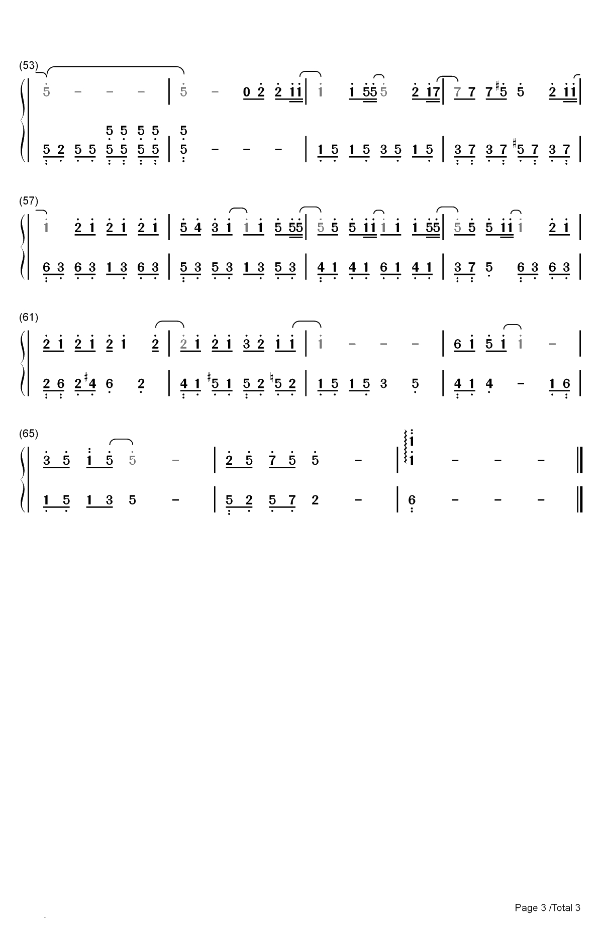 无名之辈-亲爱的热爱的主题曲-陈雪燃释放热血正能量双手简谱预览3