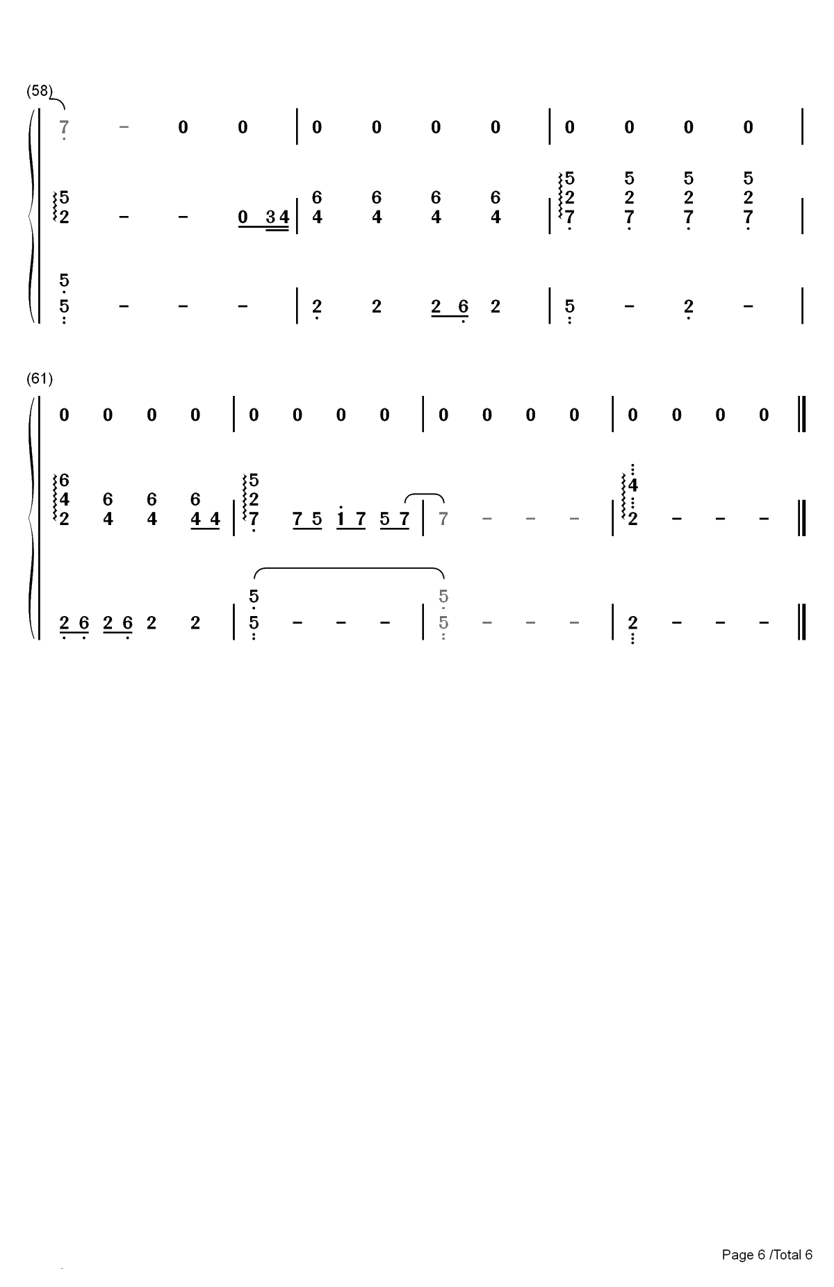 Let You Go-华晨宇双手简谱预览6