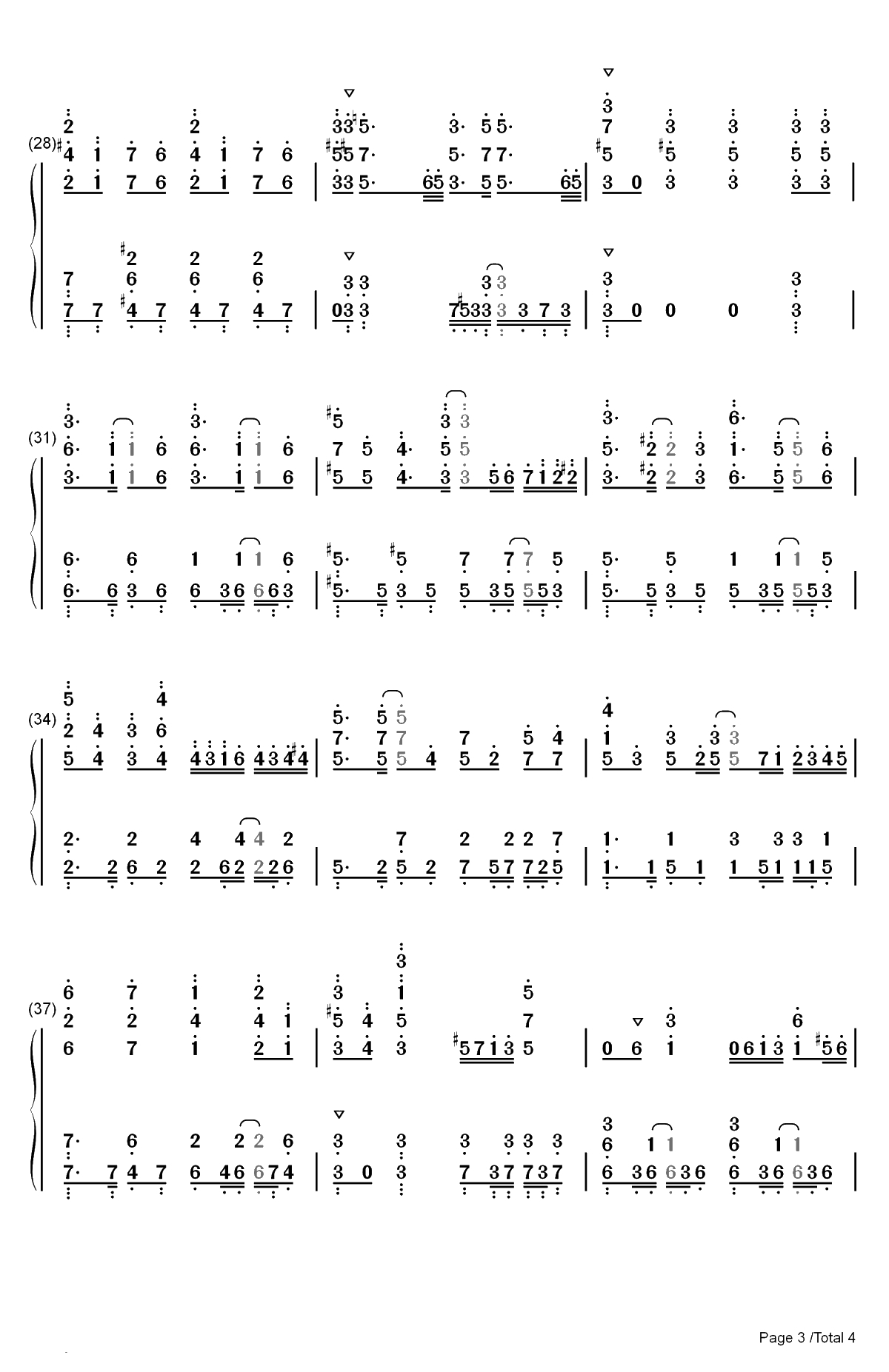 乐园都市-楽園都市-COP CRAFT OP双手简谱预览3