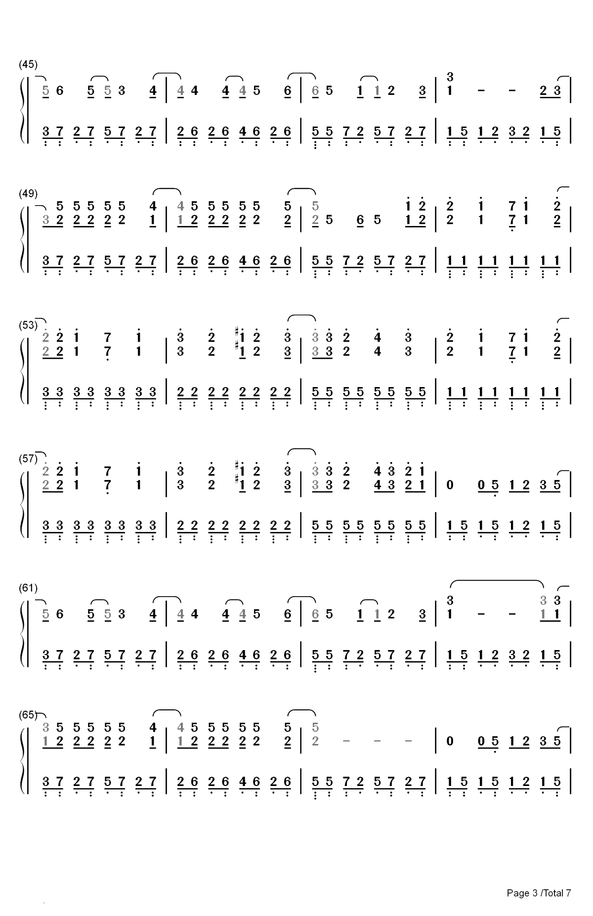 100万年の幸せ-樱桃小丸子ED双手简谱预览3