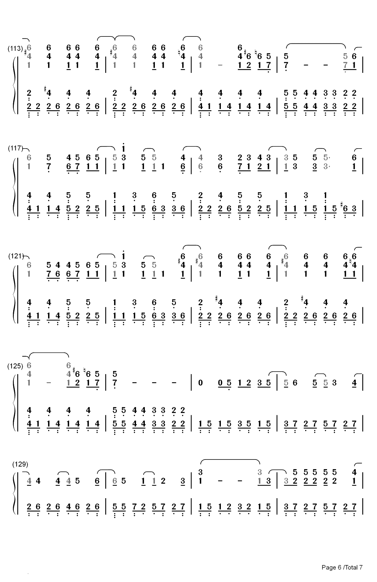 100万年の幸せ-樱桃小丸子ED双手简谱预览6