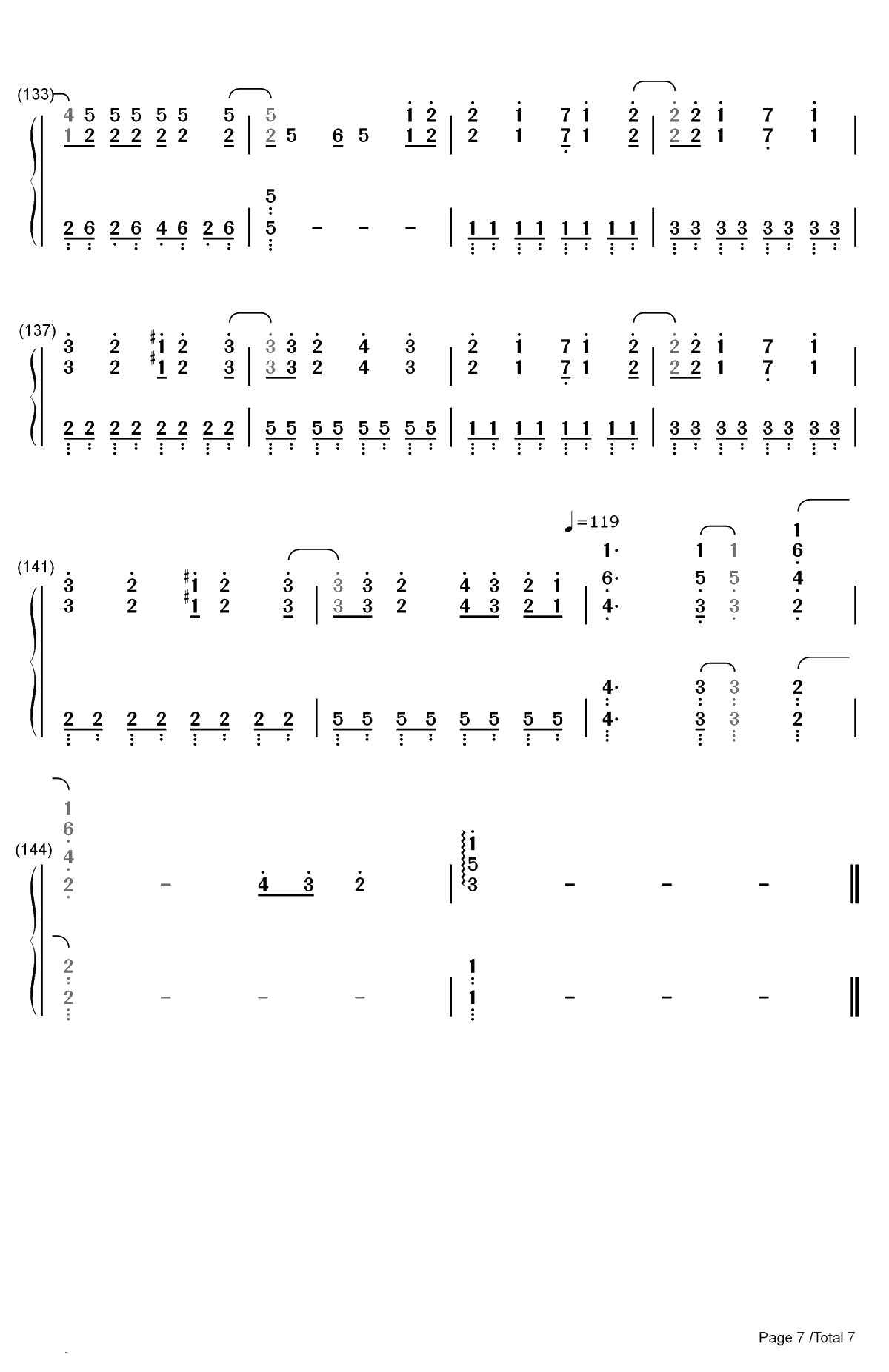100万年の幸せ-樱桃小丸子ED双手简谱预览7