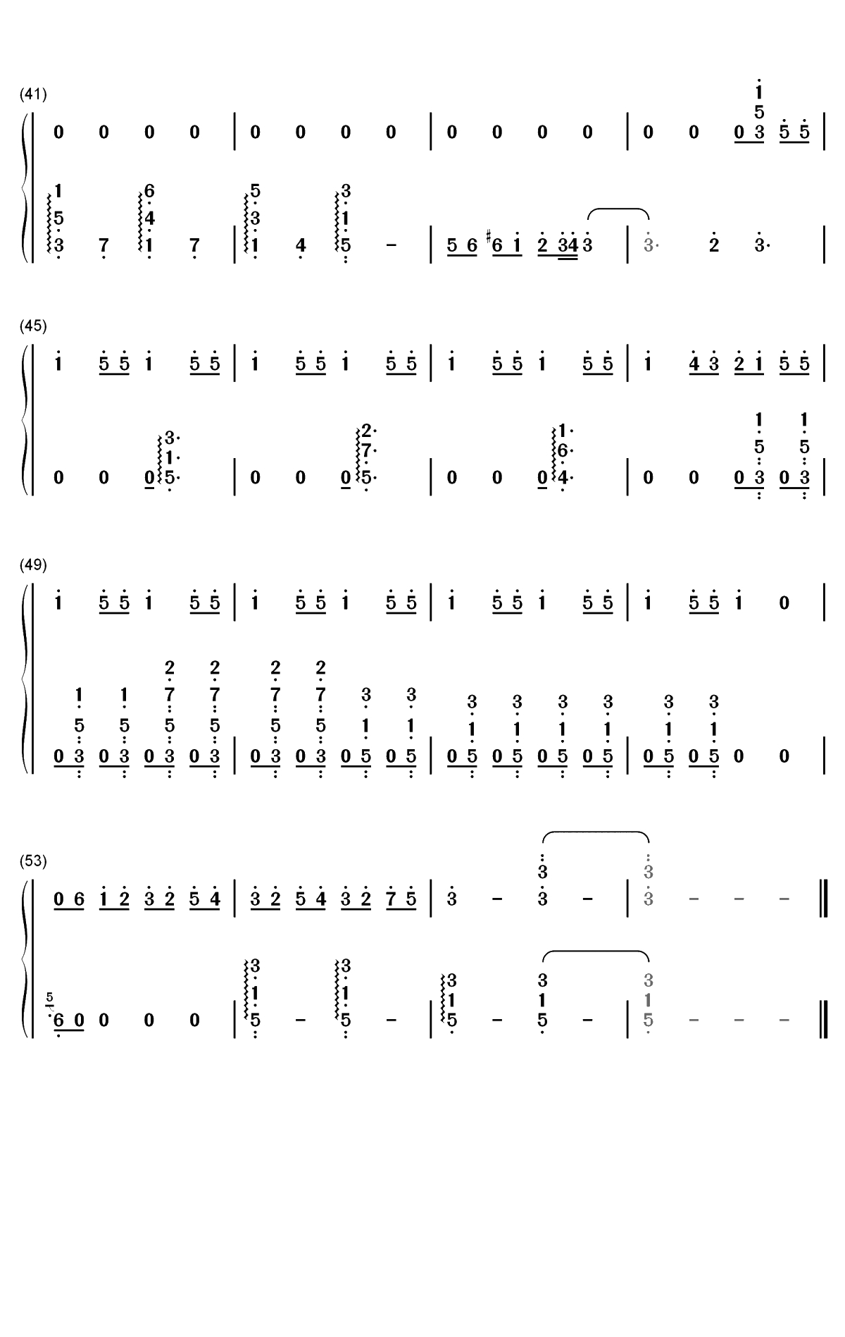 ニリンソウ-二轮草-Rewrite神户小鸟主题BGM双手简谱预览3