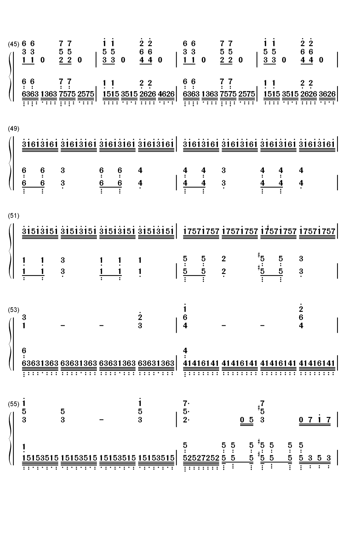 寂寞星球的玫瑰-邓紫棋双手简谱预览3