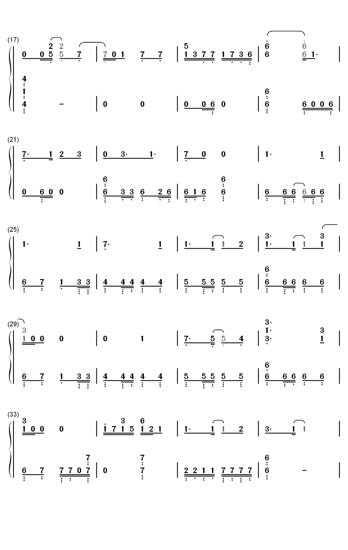 Fantastic Magic-忍者杀手ED双手简谱预览2