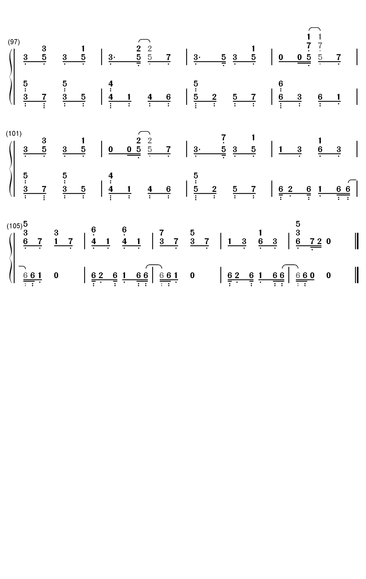 Fantastic Magic-忍者杀手ED双手简谱预览6