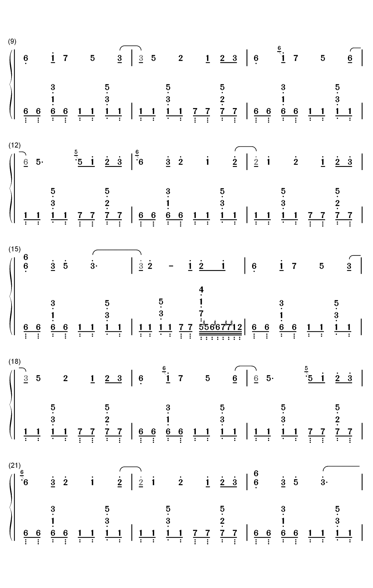 Neon-霓虹-滚动的天空双手简谱预览2