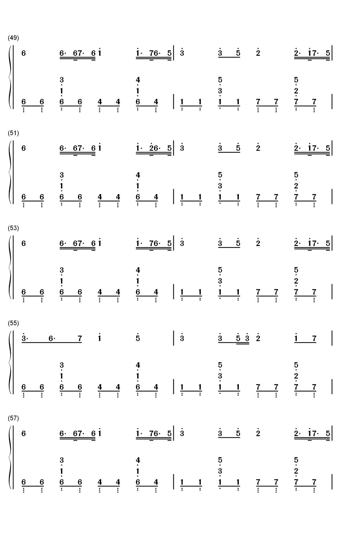 Neon-霓虹-滚动的天空双手简谱预览5