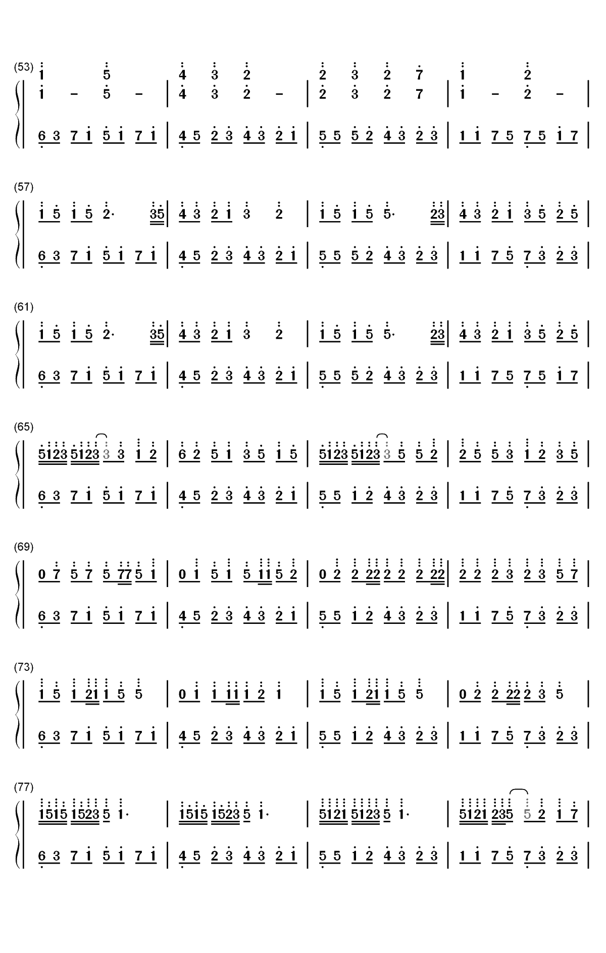 森林-灰澈双手简谱预览3