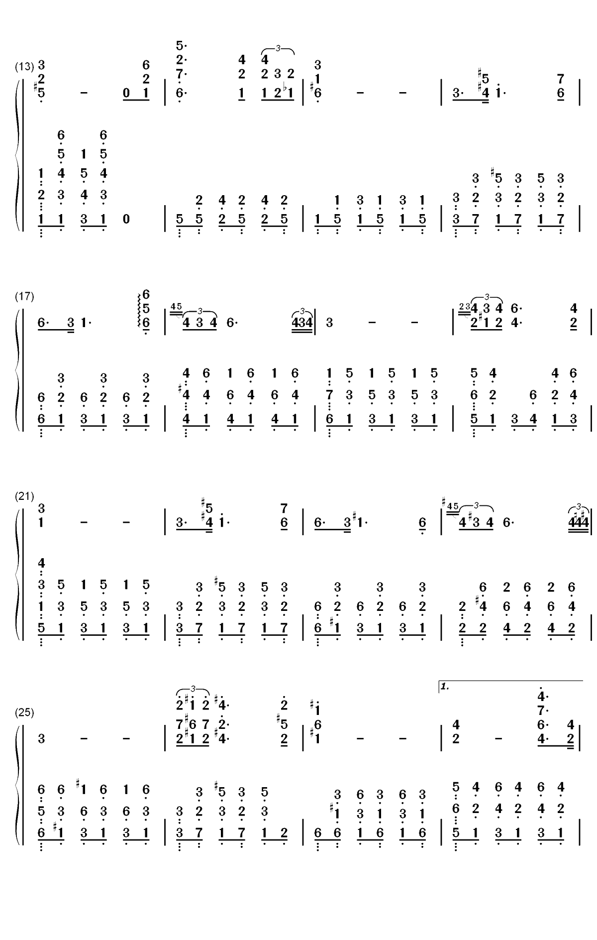 Standchen-Serenade-小夜曲双手简谱预览2