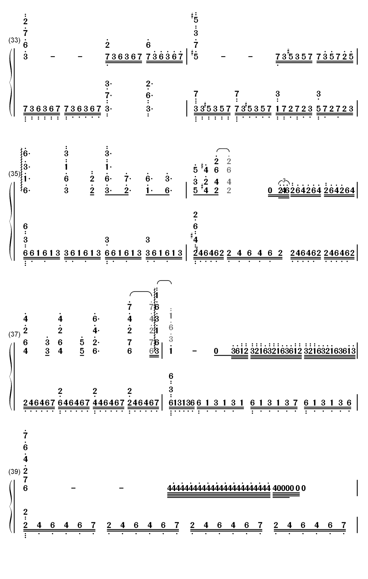 White Palace-空洞骑士BGM双手简谱预览4