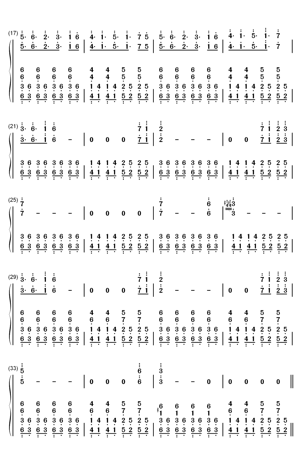 Battle Against a True Hero-传说之下OST-Undertale OST双手简谱预览2