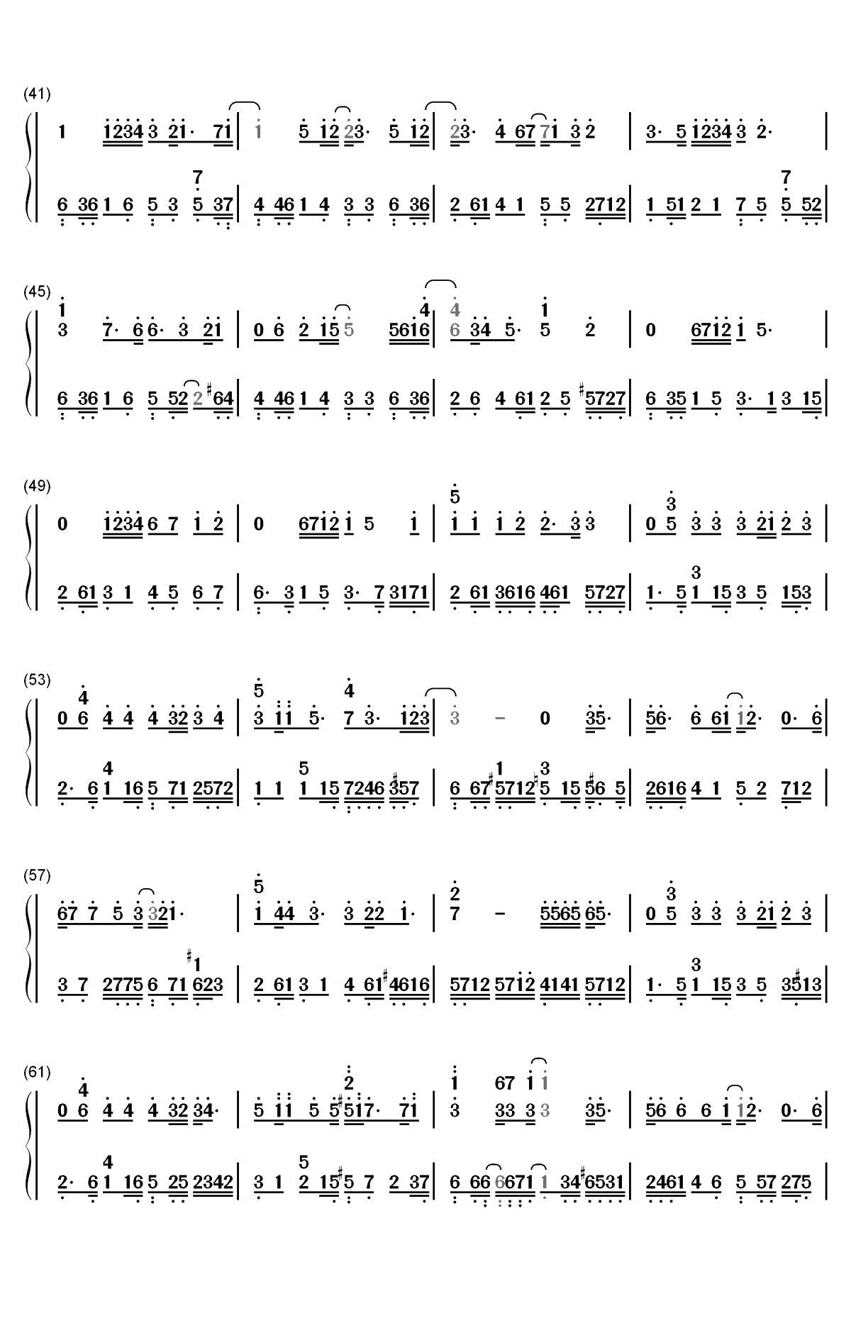 将故事写成我们-林俊杰双手简谱预览3