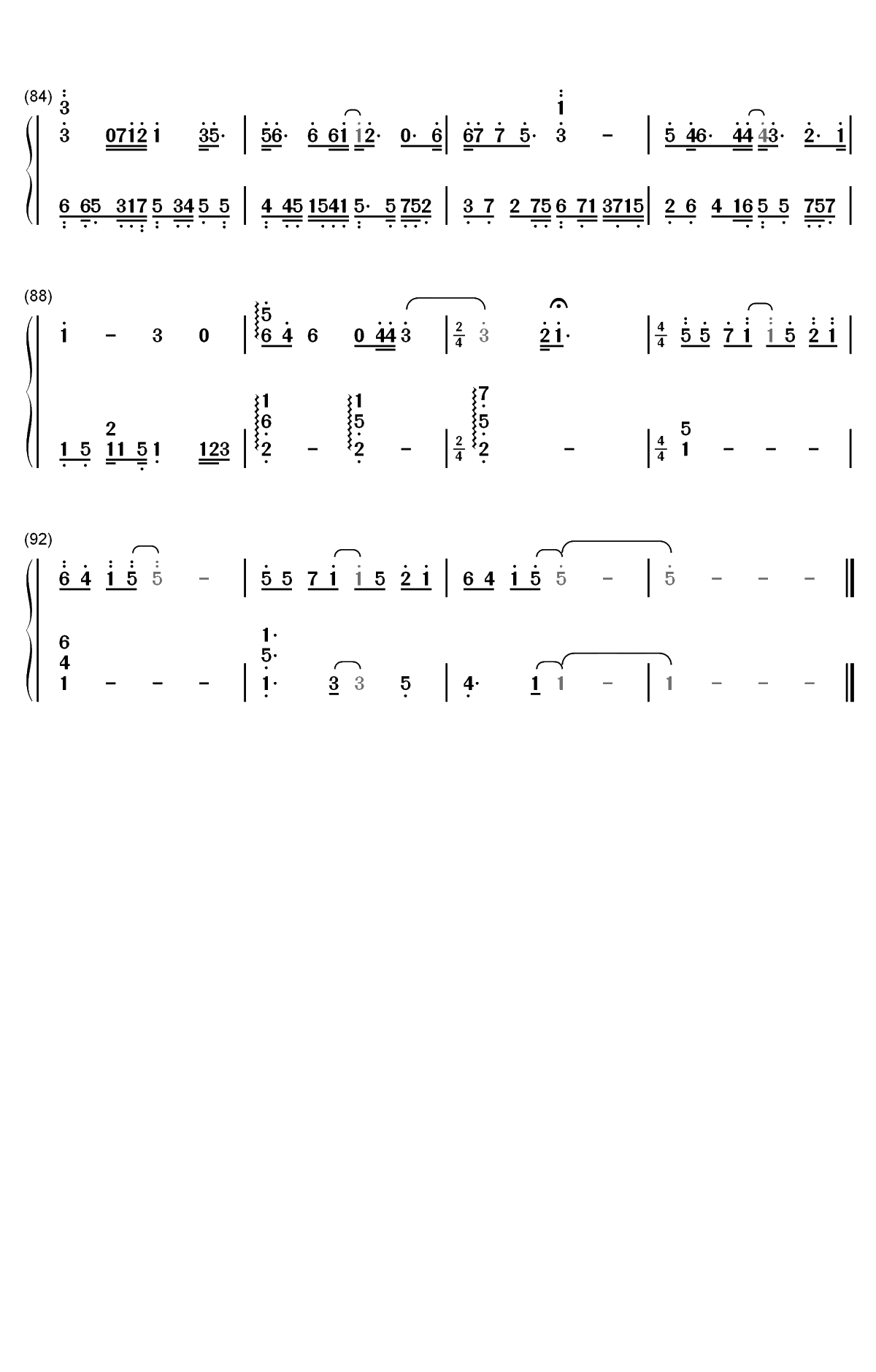 将故事写成我们-林俊杰双手简谱预览5