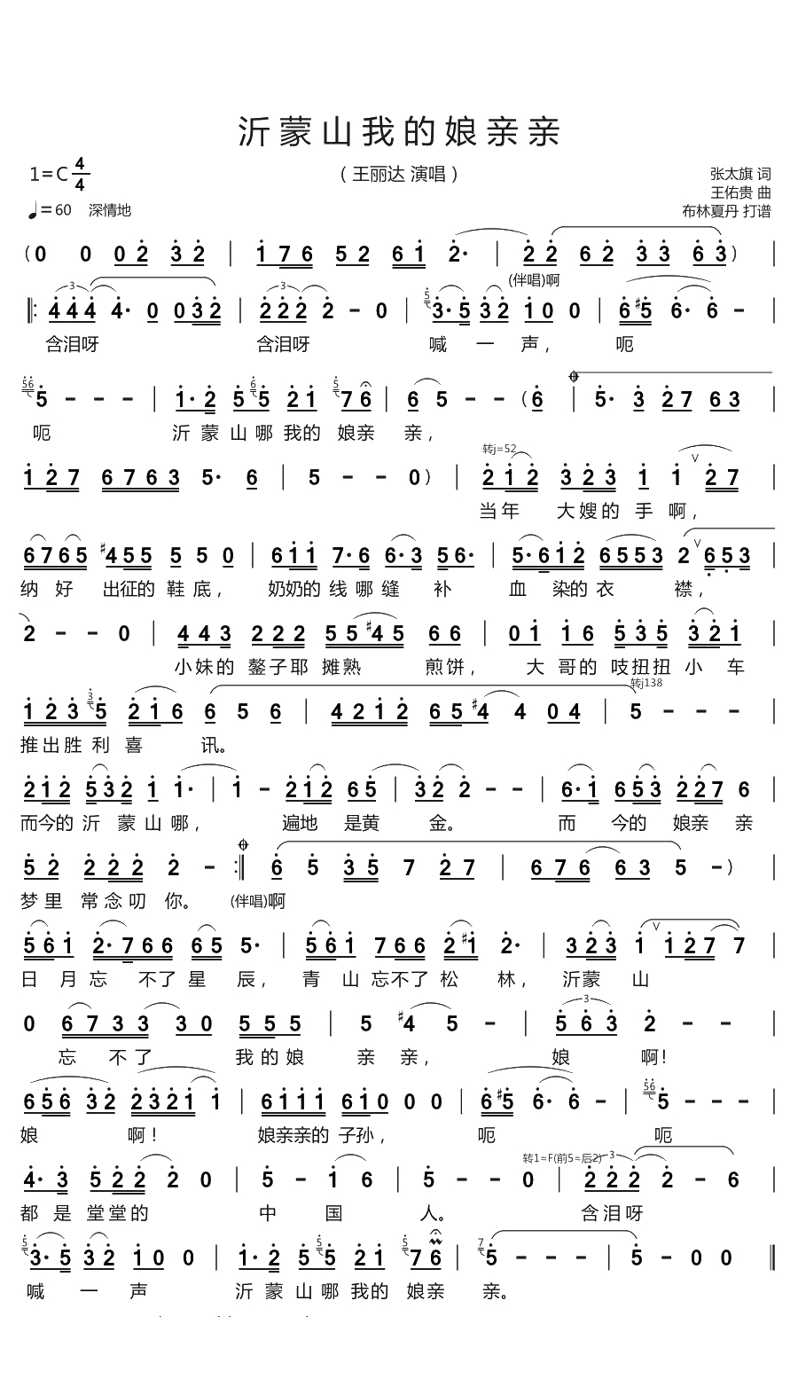 沂蒙山我的娘亲亲(1)_原文件名：王丽达 - 沂蒙山我的娘亲亲.jpg