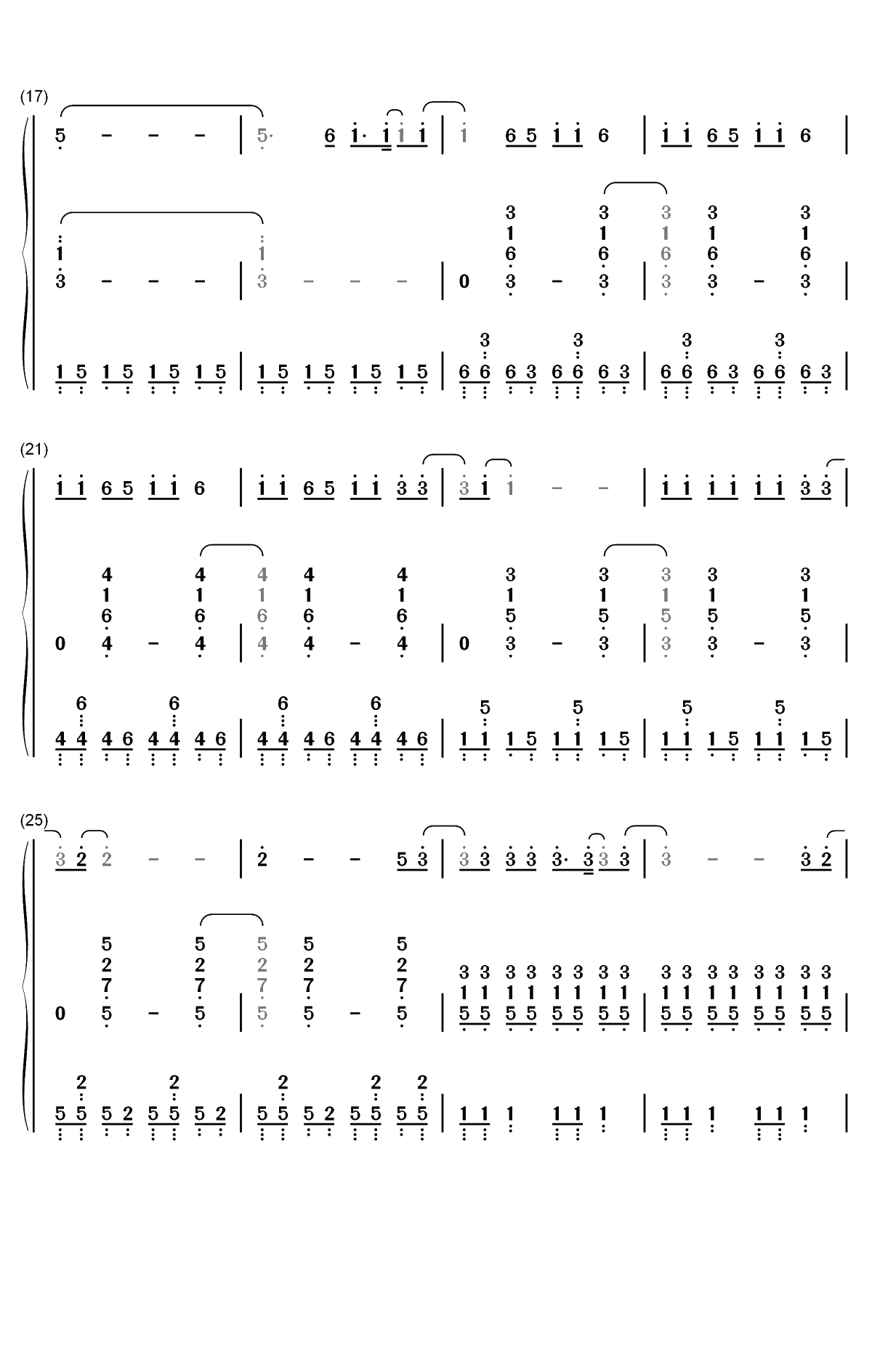 Tough-Lewis Capaldi双手简谱预览2
