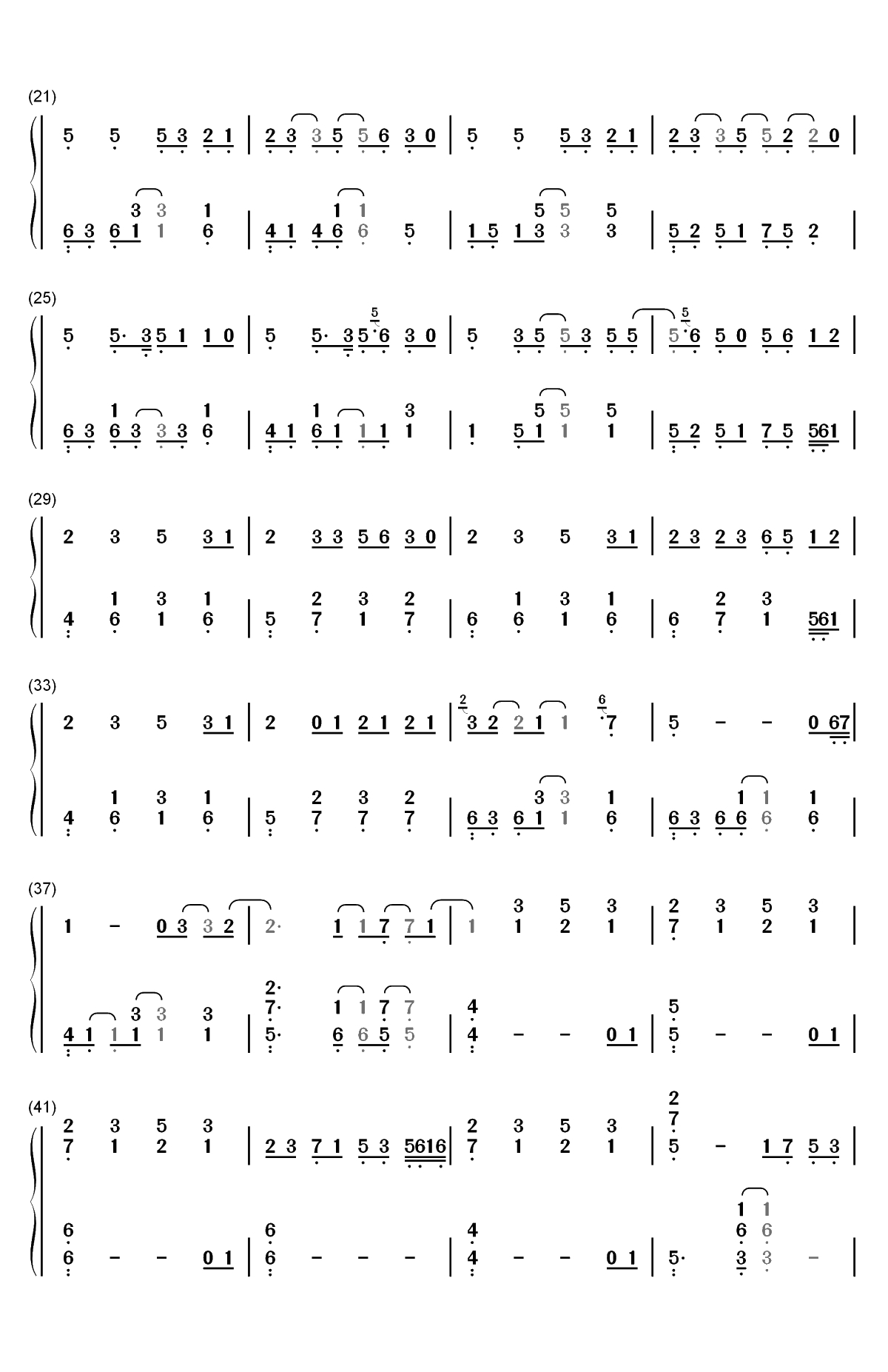 记念-RAiNBOW计划和雷雨心双手简谱预览2