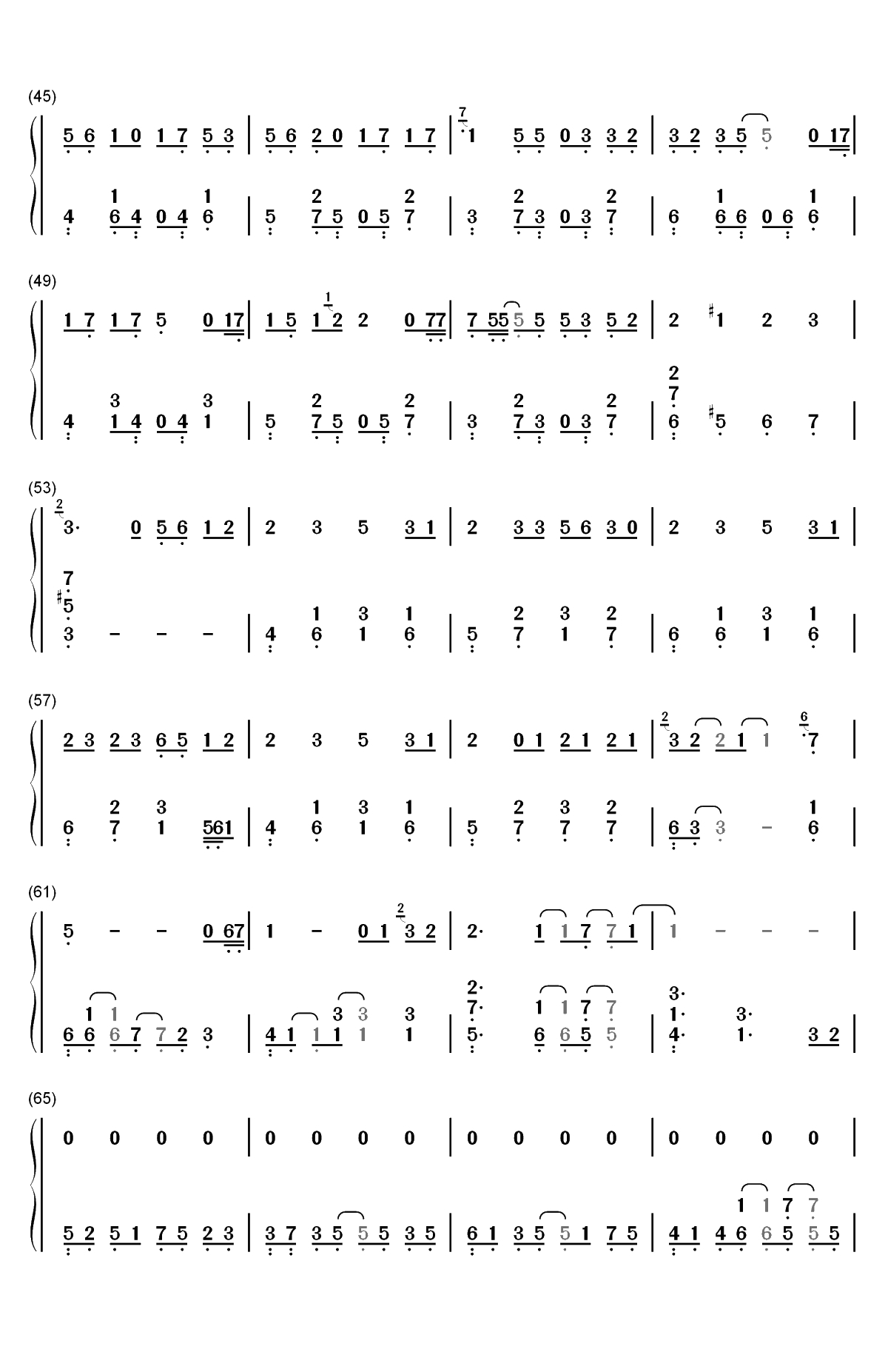 记念-RAiNBOW计划和雷雨心双手简谱预览3