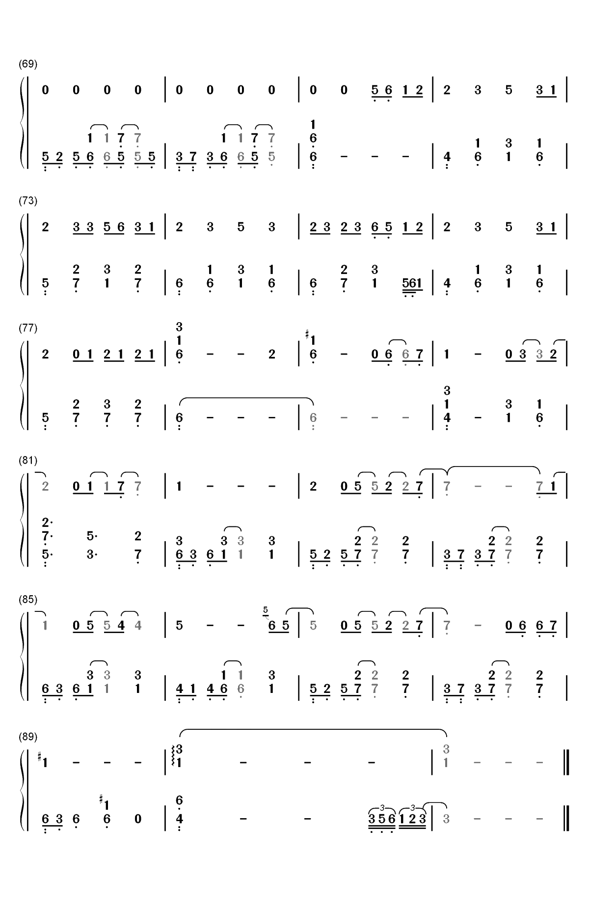 记念-RAiNBOW计划和雷雨心双手简谱预览4