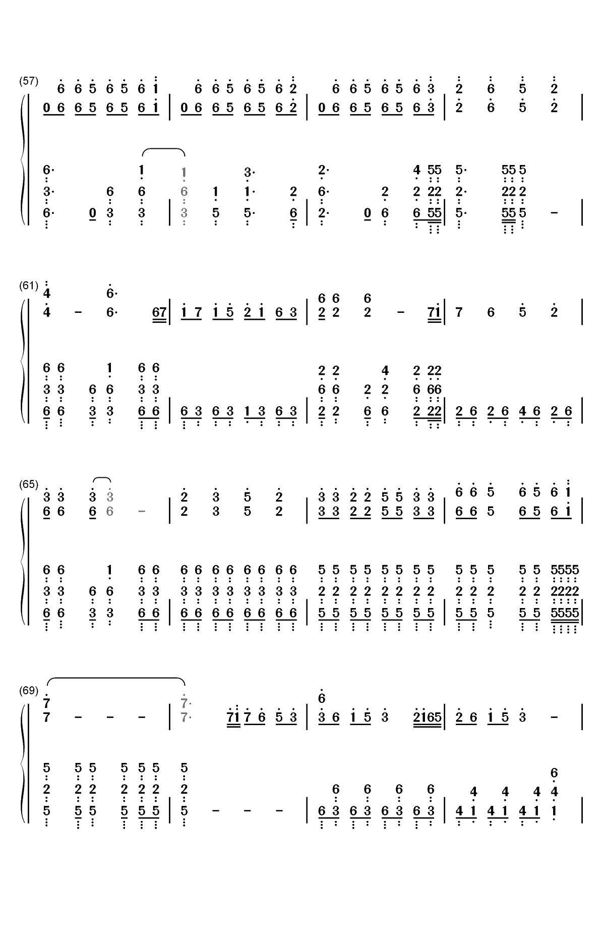 逆浪千秋-2018年哔哩哔哩拜年祭双手简谱预览4