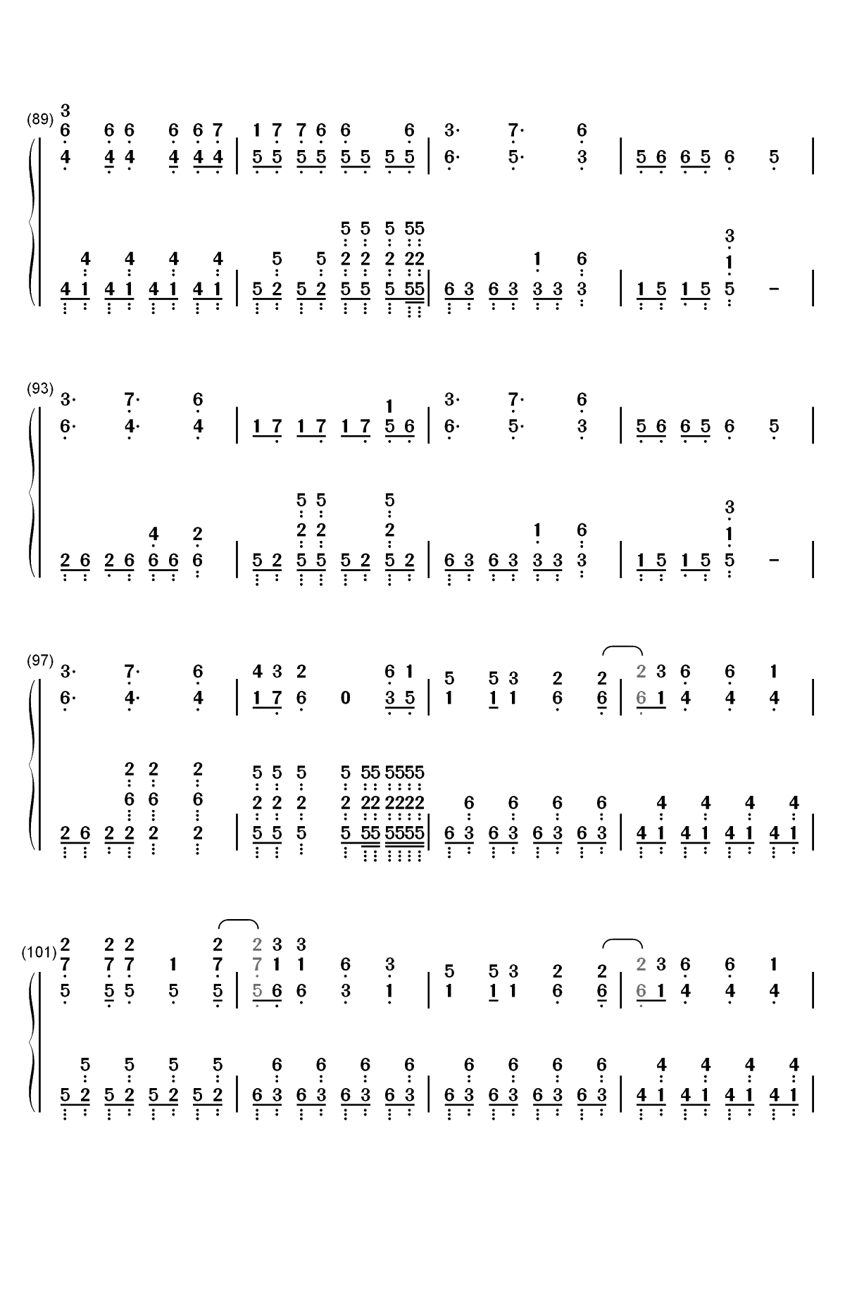 逆浪千秋-2018年哔哩哔哩拜年祭双手简谱预览6