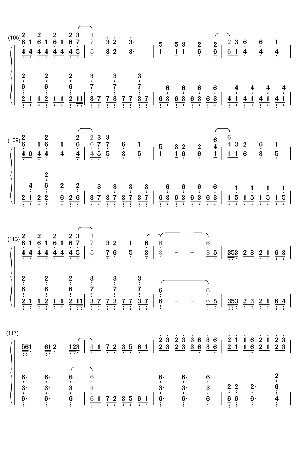 逆浪千秋-2018年哔哩哔哩拜年祭双手简谱预览7