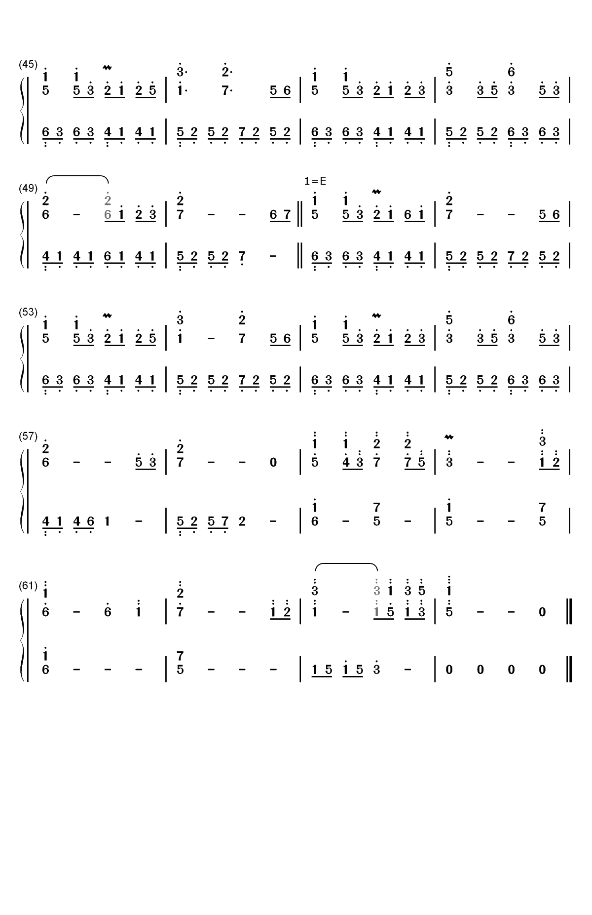 Dear Childhood Friend-秋山裕和双手简谱预览3