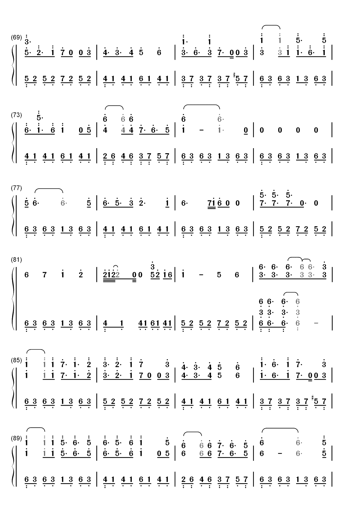 来自尘埃的光-全职高手片头曲双手简谱预览4