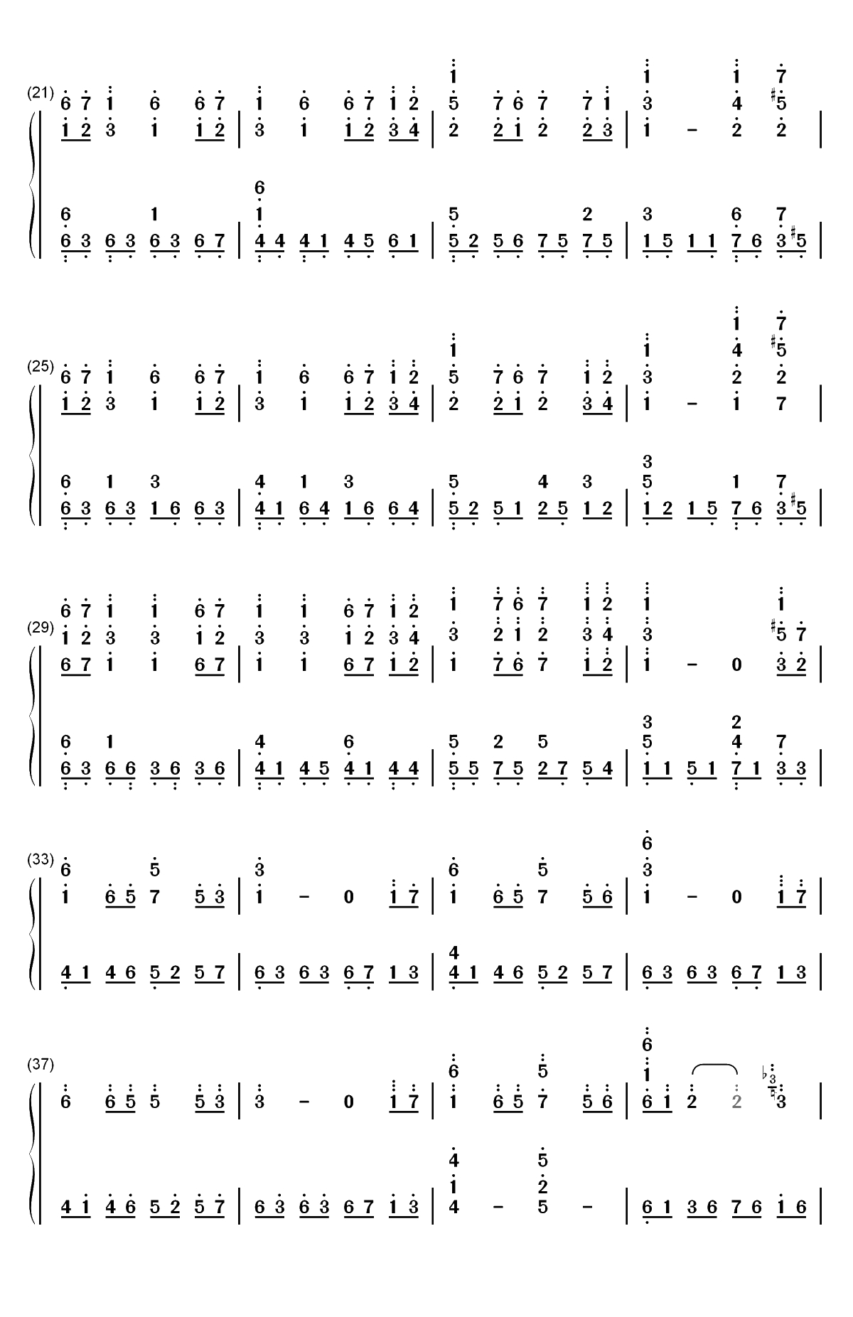 雲雀-云雀-君主埃尔梅罗二世事件簿ED双手简谱预览2