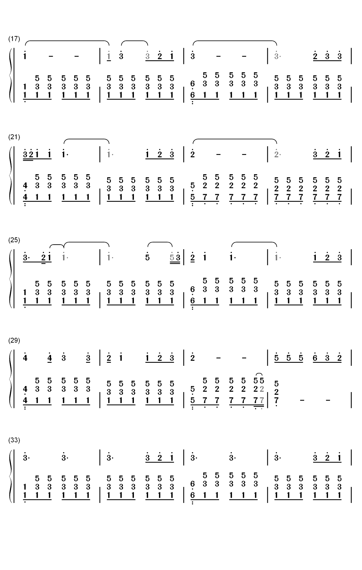 Perfect-Ed Sheeran双手简谱预览2