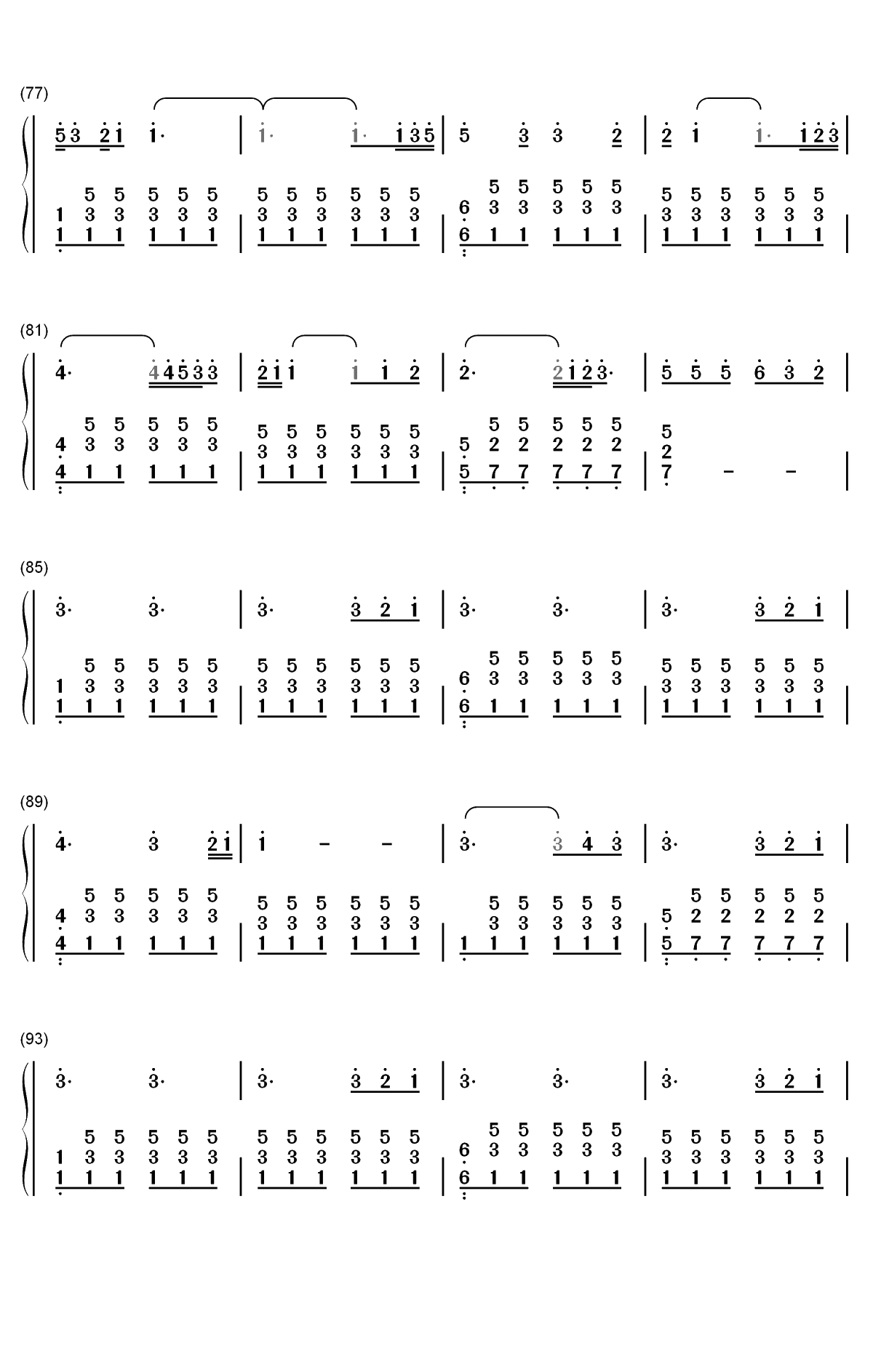 Perfect-Ed Sheeran双手简谱预览5