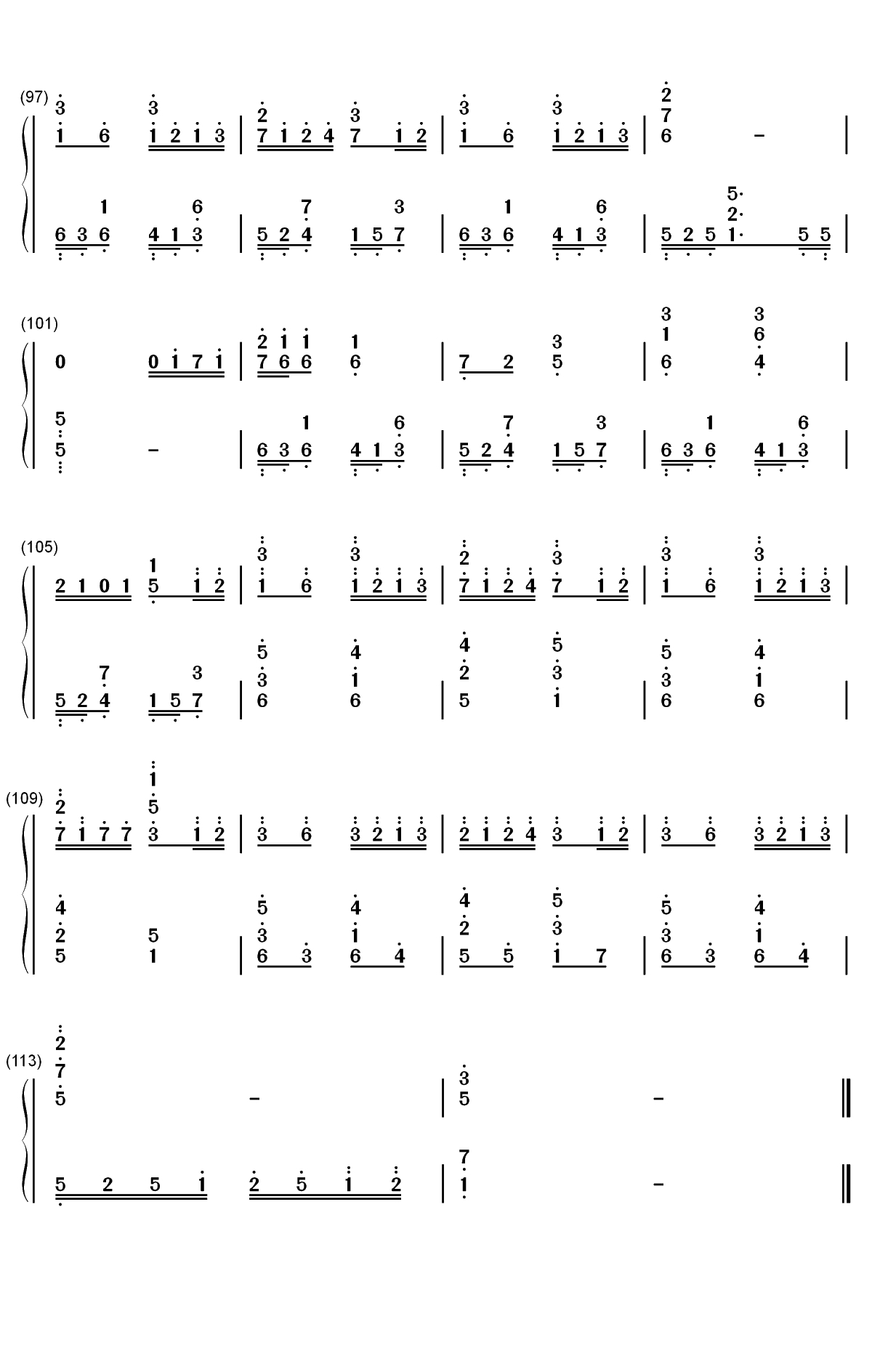 桜色桜风-长野博双手简谱预览6