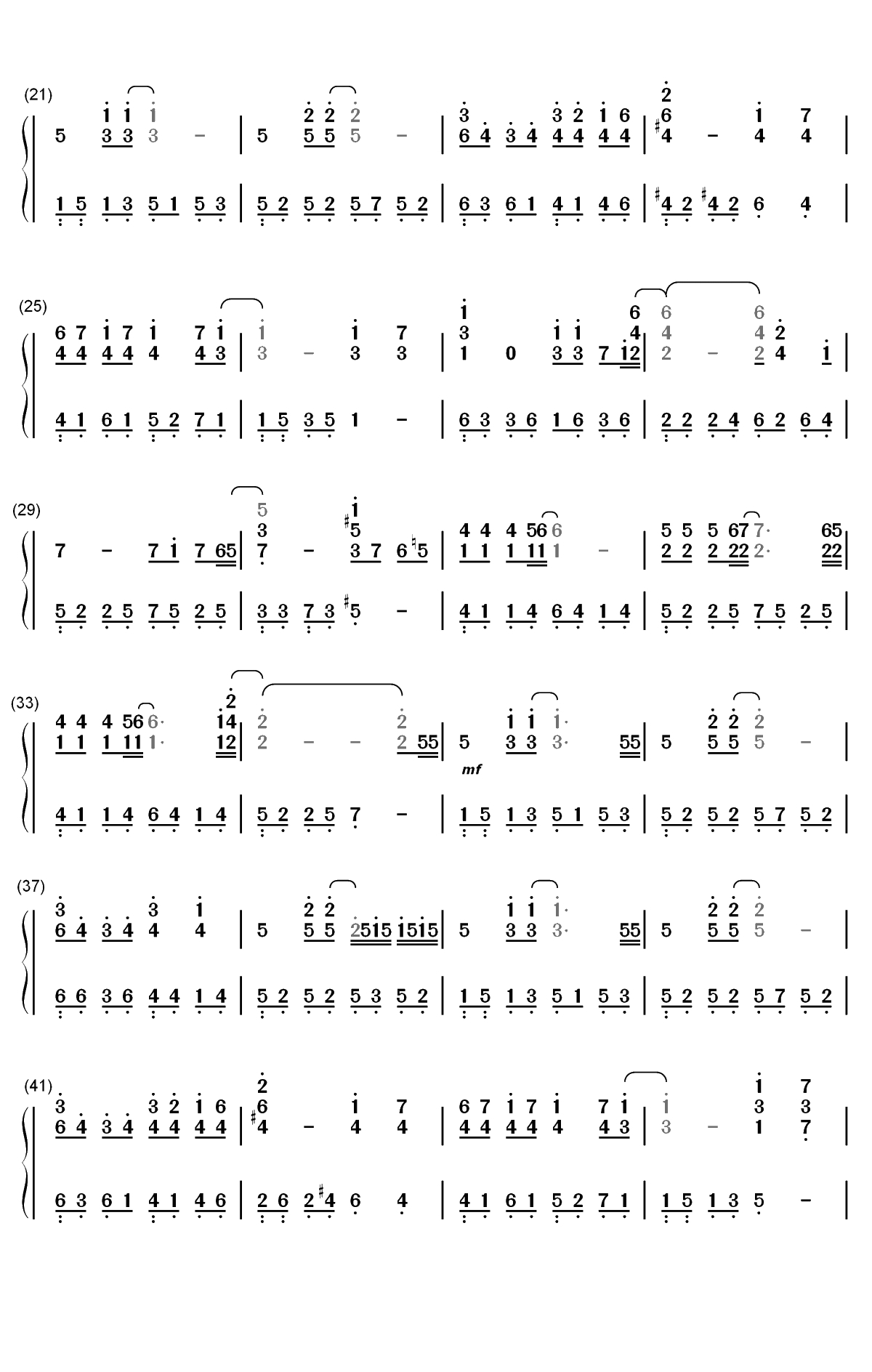 Someone's Watching Over Me-劲歌飞扬-Raise Your Voice双手简谱预览2