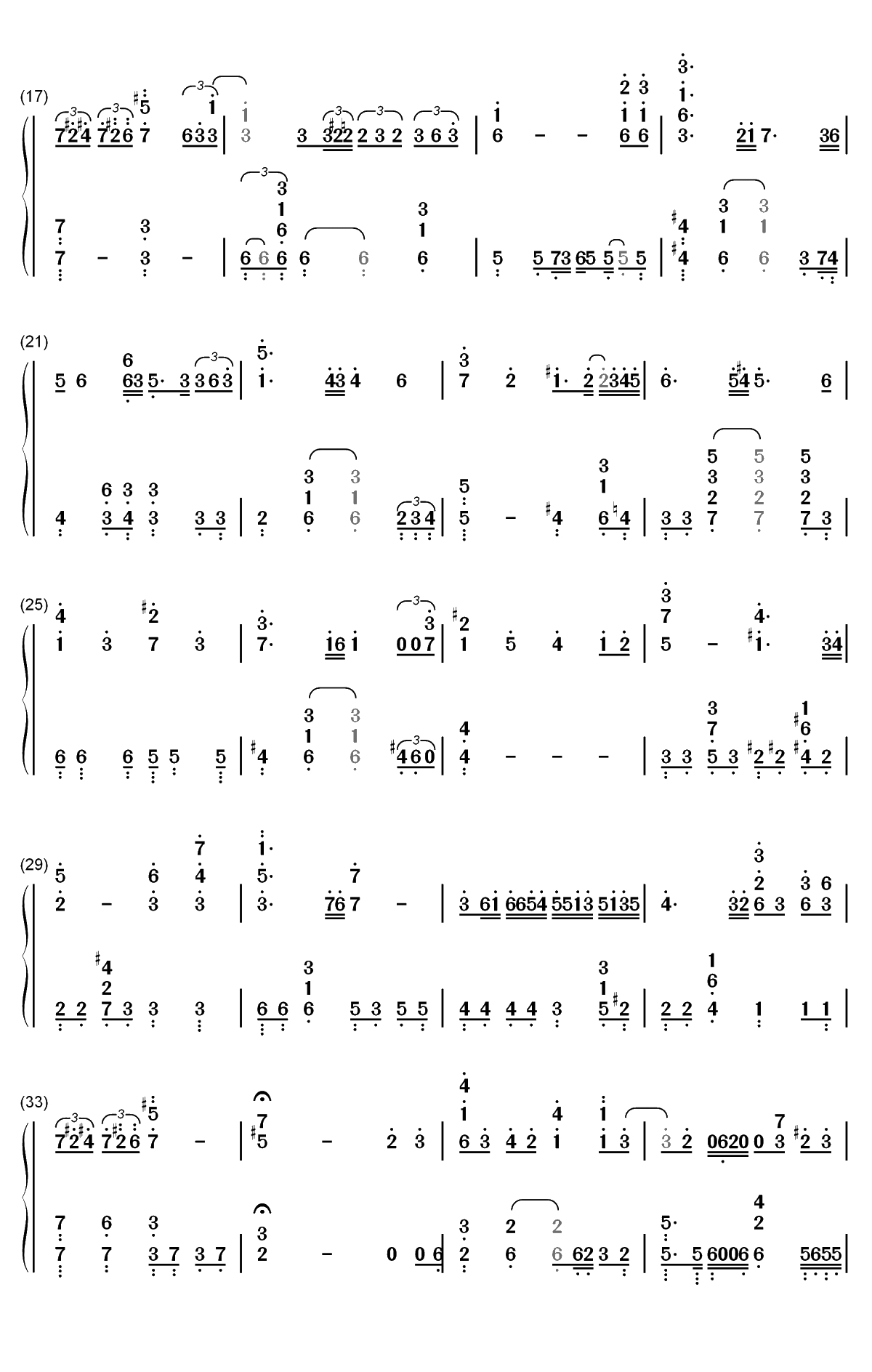 Thanatos-新世纪福音战士OST双手简谱预览2